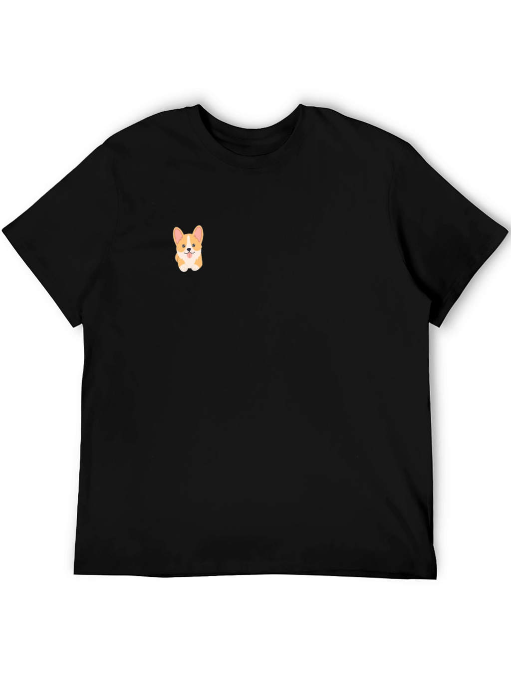 Cute Corgi Black T-Shirt