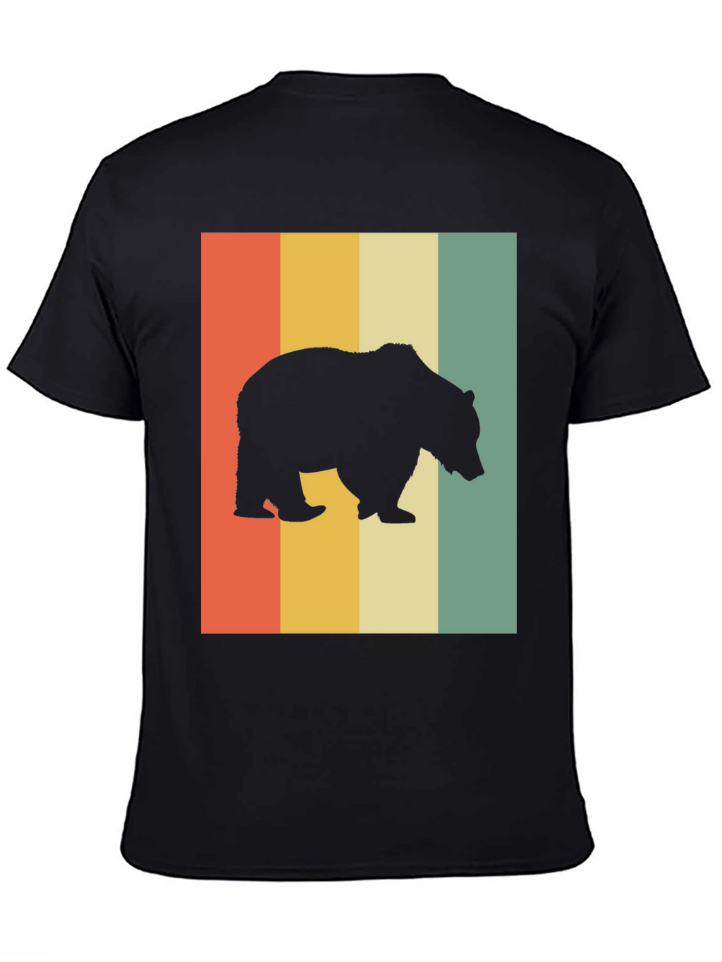 Retro Bear Silhouette Graphic T-Shirt