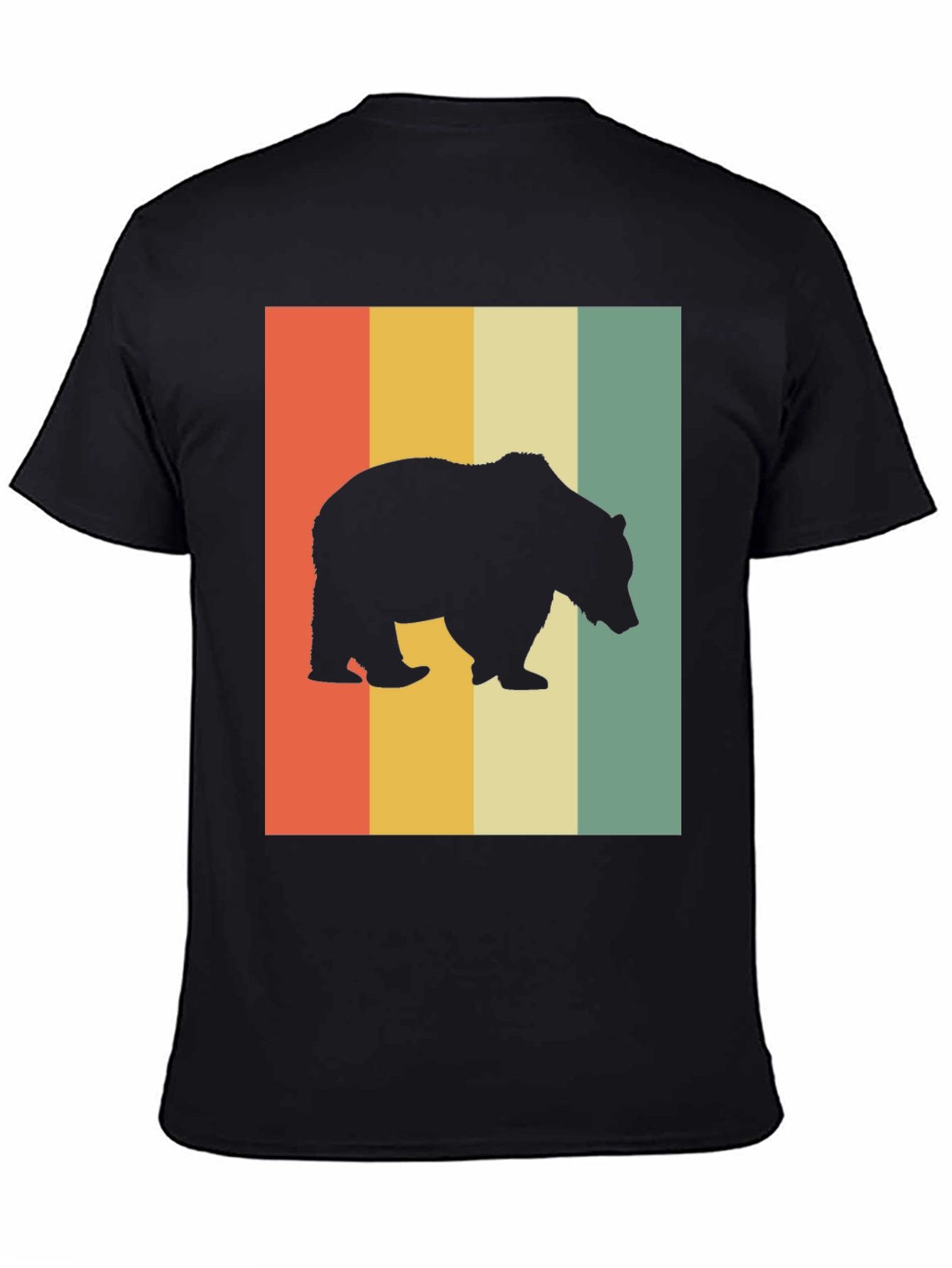 Retro Bear Silhouette Graphic T-Shirt