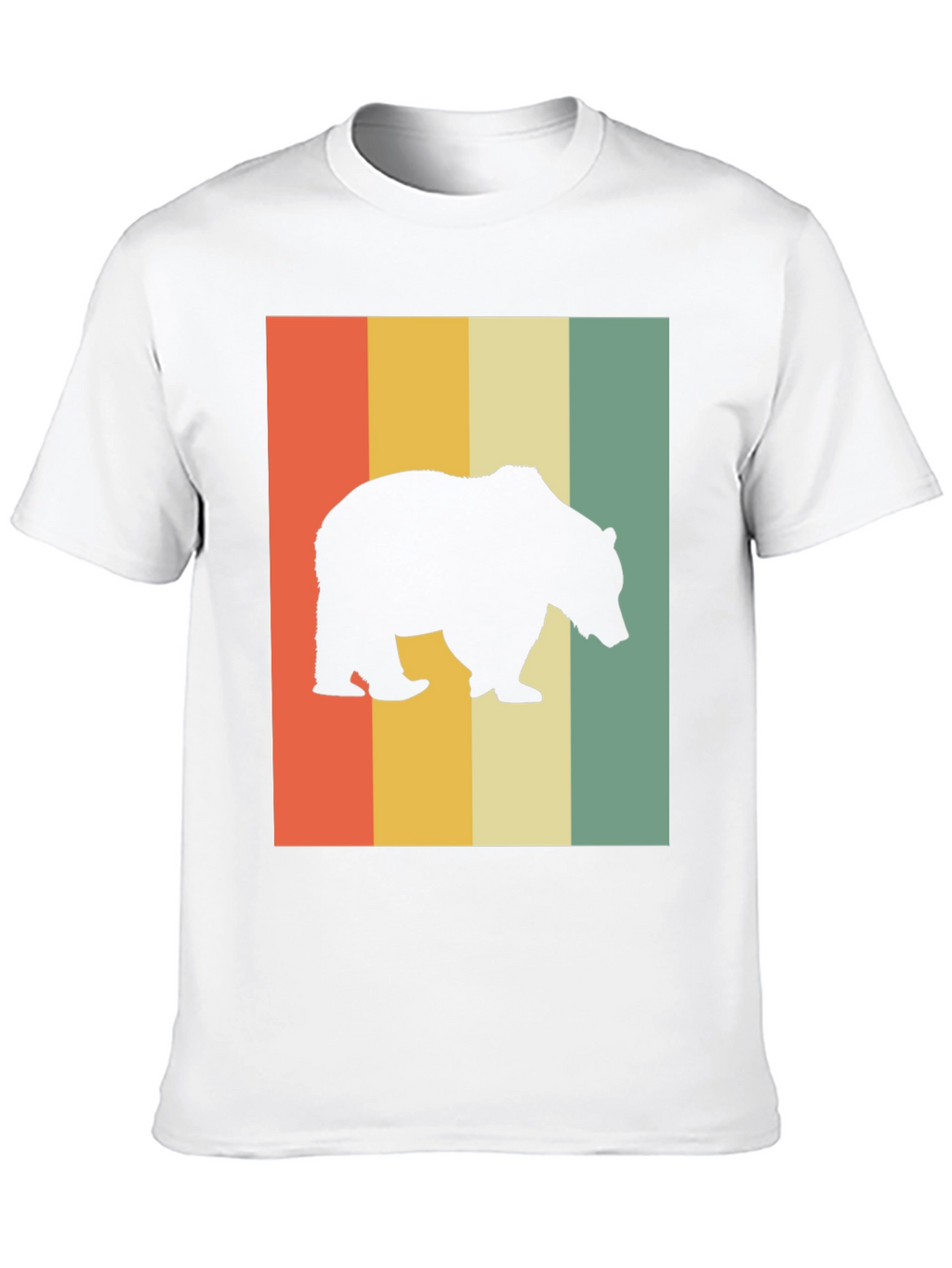 Retro Bear Silhouette Graphic T-Shirt