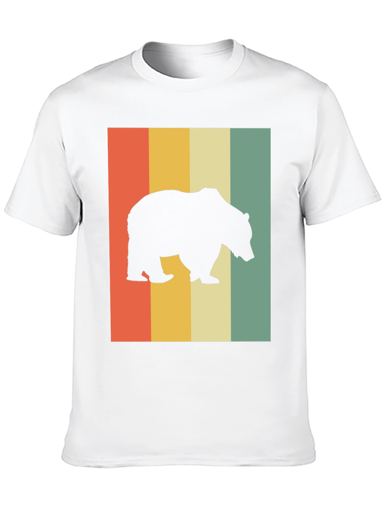 Retro Bear Silhouette Graphic T-Shirt