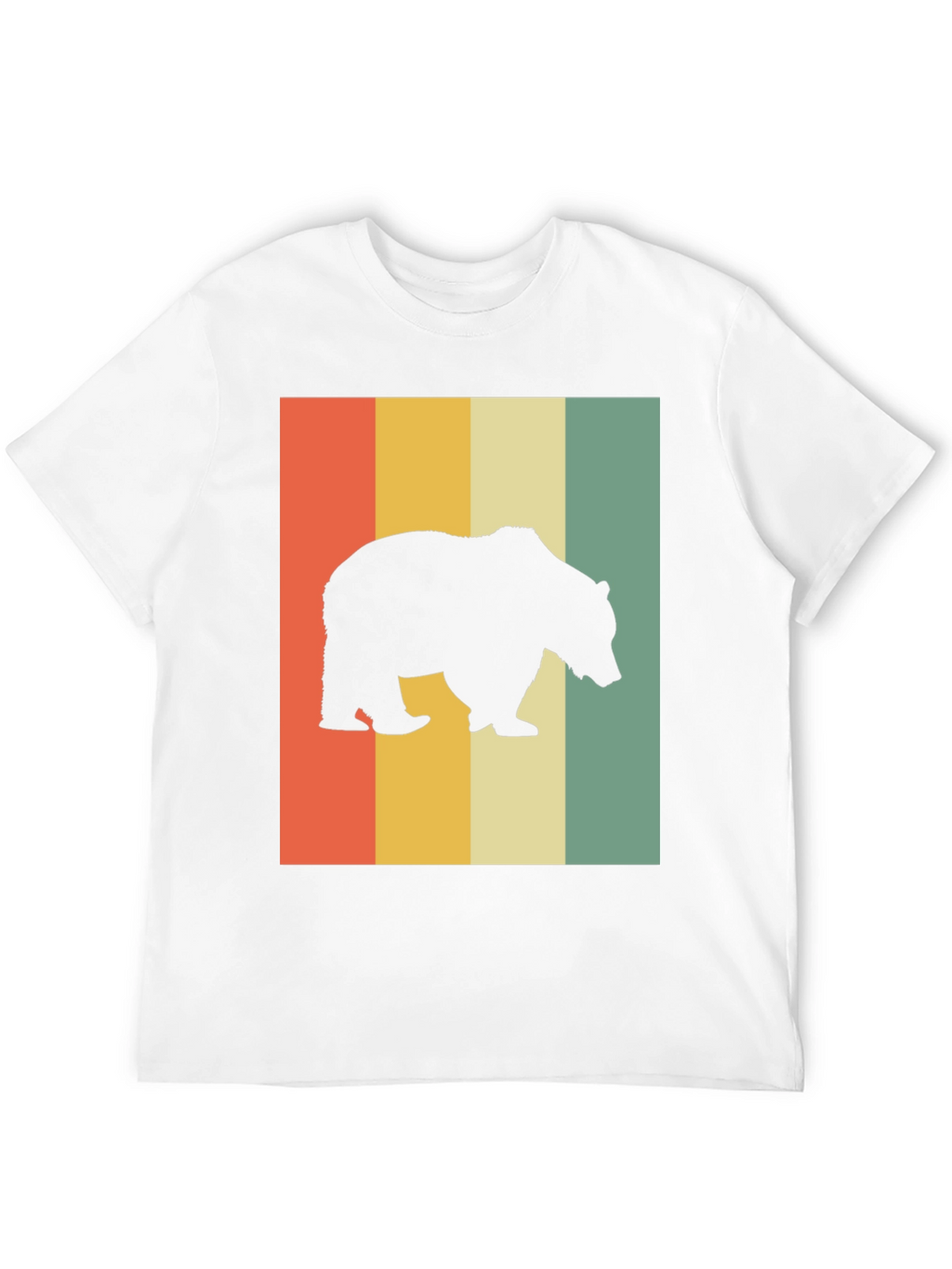 Retro Bear Silhouette Graphic T-Shirt