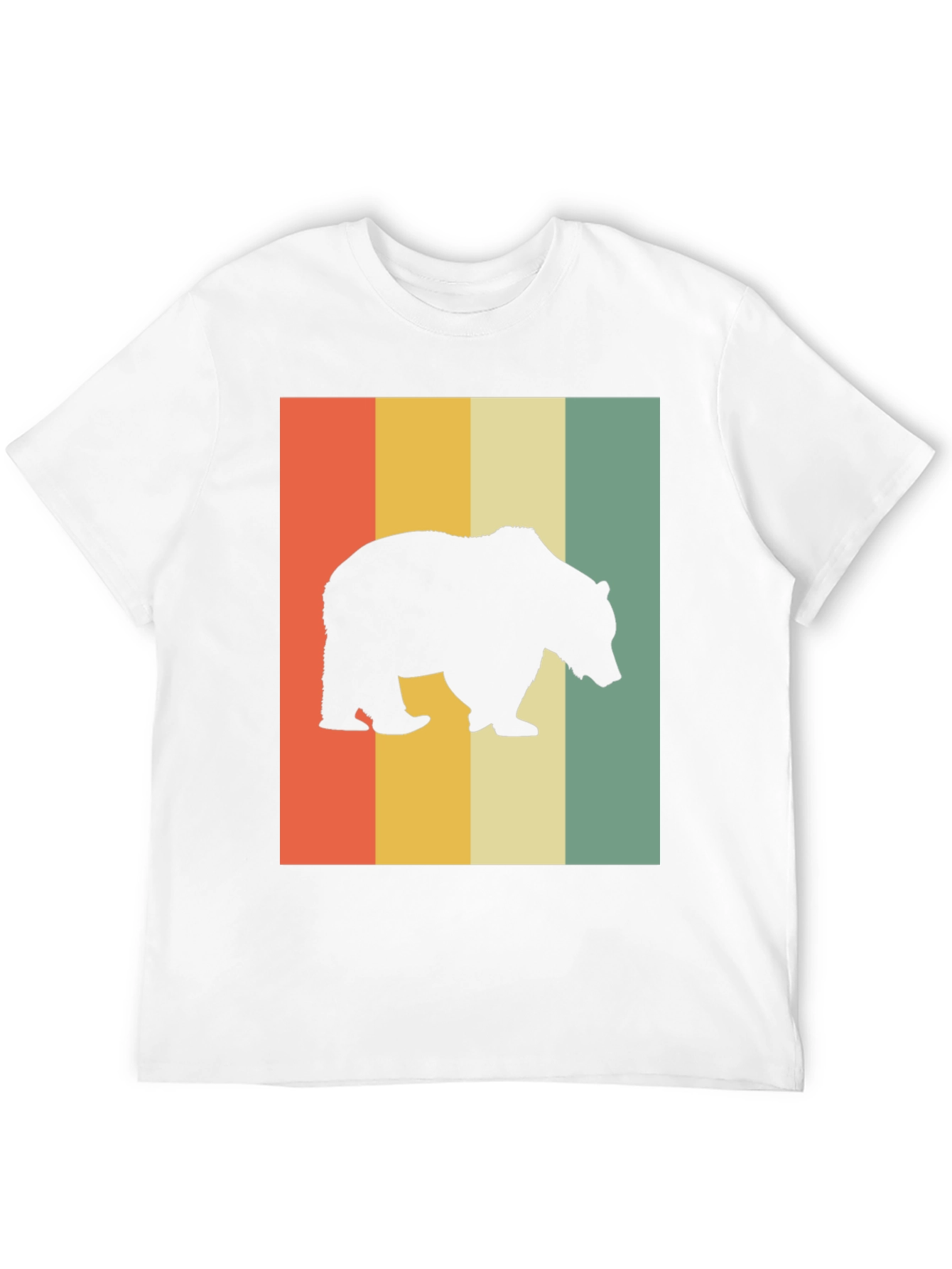 Retro Bear Silhouette Graphic T-Shirt