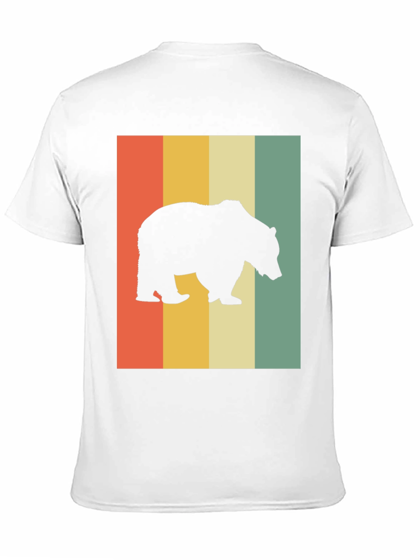Retro Bear Silhouette Graphic T-Shirt