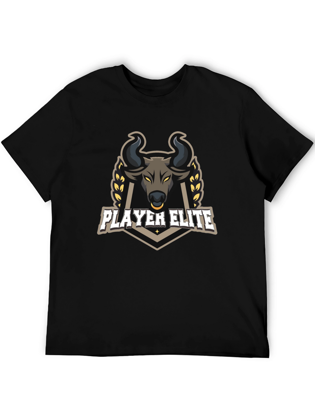 Player Elite Bull Graphic Black T-Shirt