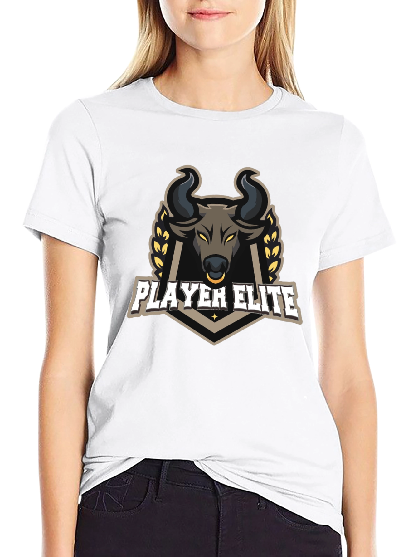 Player Elite Bull Graphic Black T-Shirt