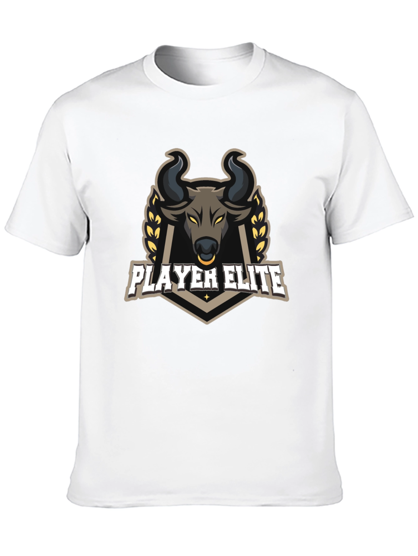Player Elite Bull Graphic Black T-Shirt