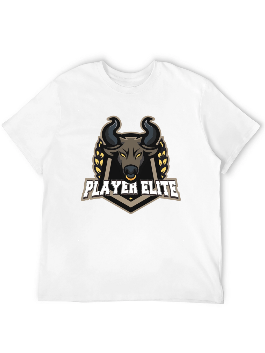 Player Elite Bull Graphic Black T-Shirt