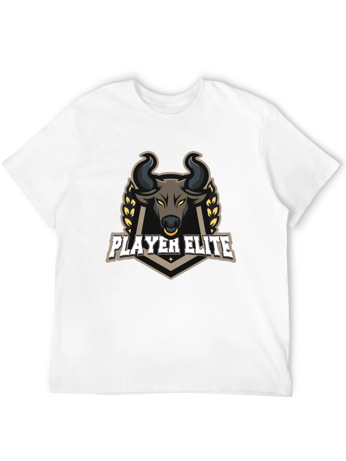 Player Elite Bull Graphic Black T-Shirt