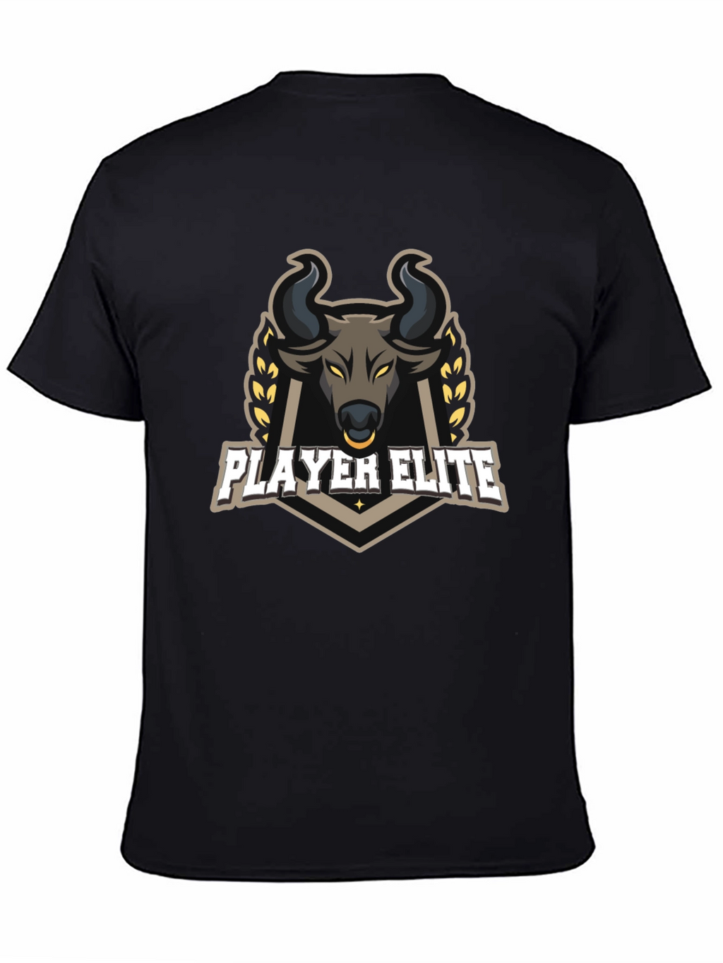 Player Elite Bull Graphic Black T-Shirt