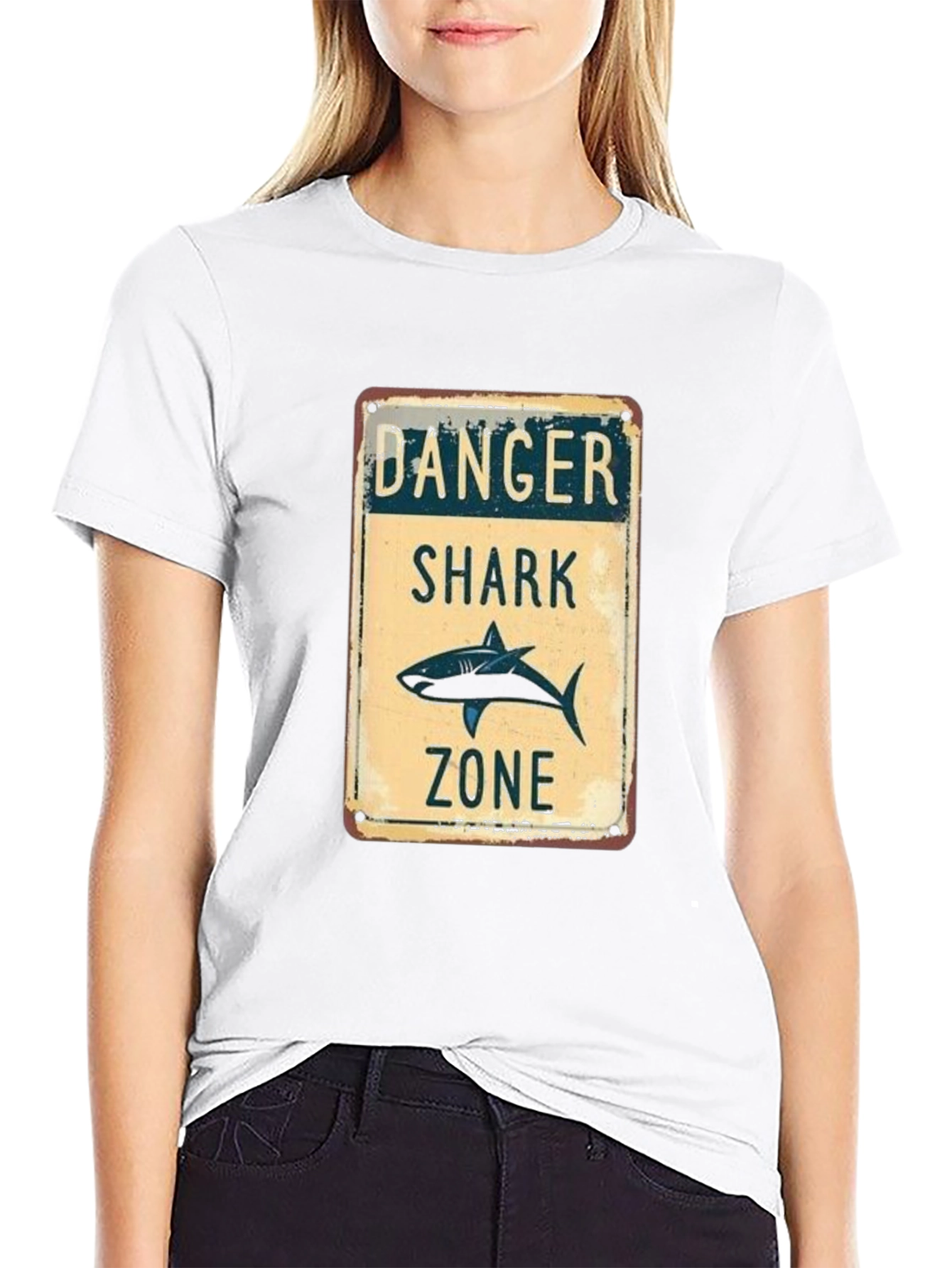 Danger Shark Zone Graphic Tee - Stylish Shark Lover T-Shirt
