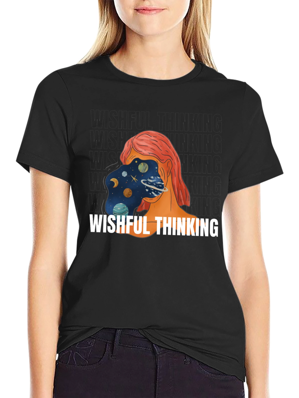 Wishful Thinking Graphic Tee - Unisex Black T-Shirt
