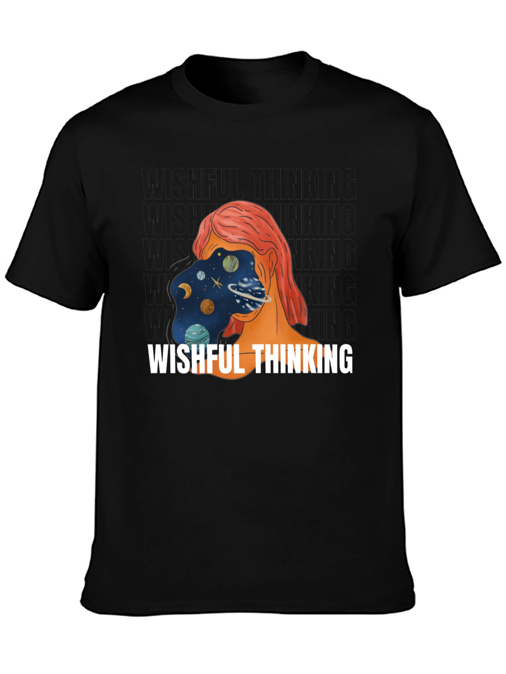Wishful Thinking Graphic Tee - Unisex Black T-Shirt