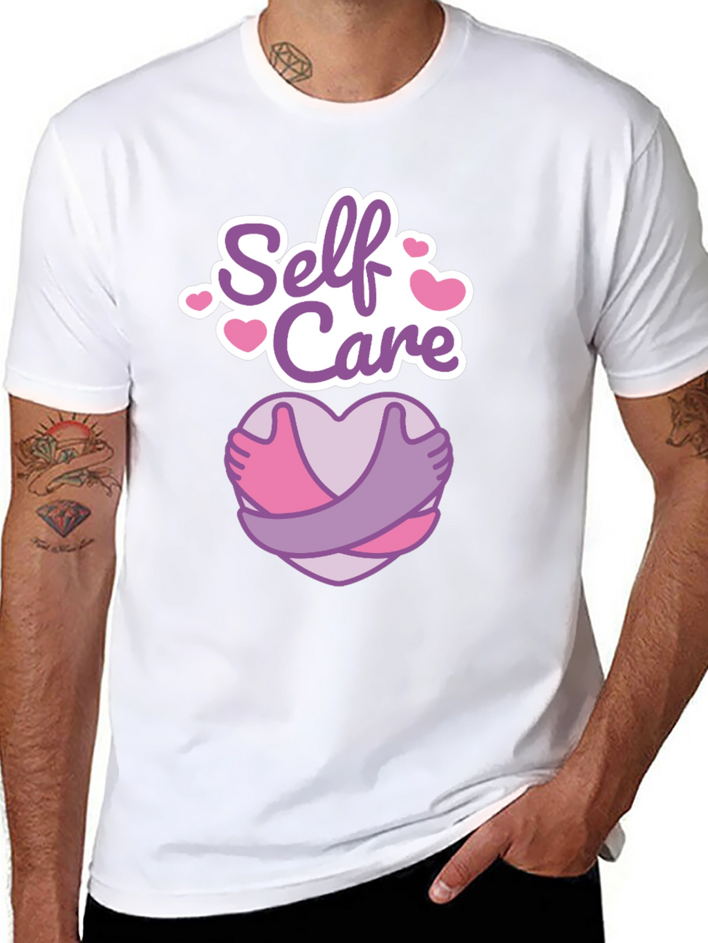 Self Care Heart Hug Graphic Tee