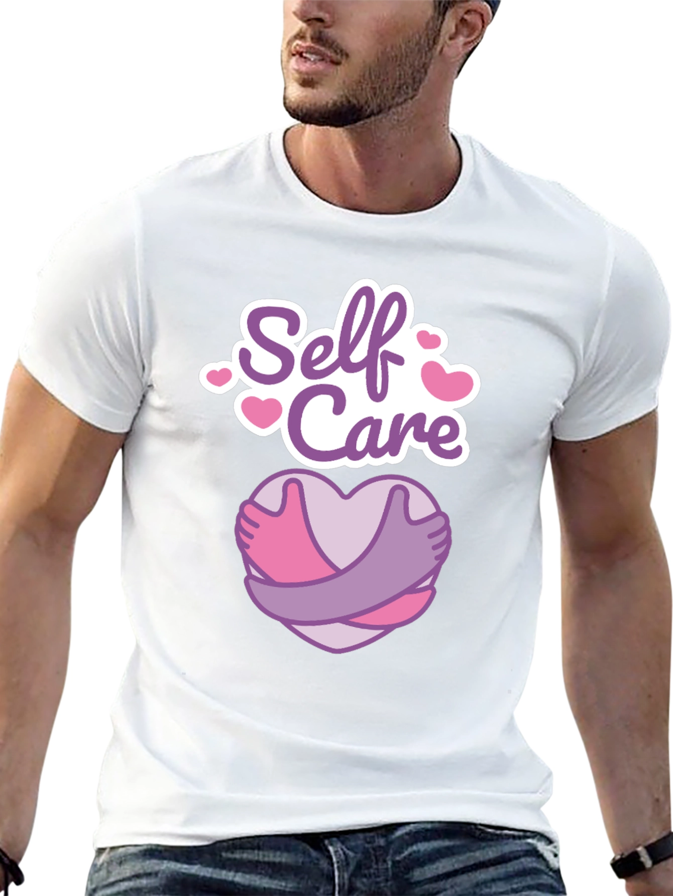 Self Care Heart Hug Graphic Tee