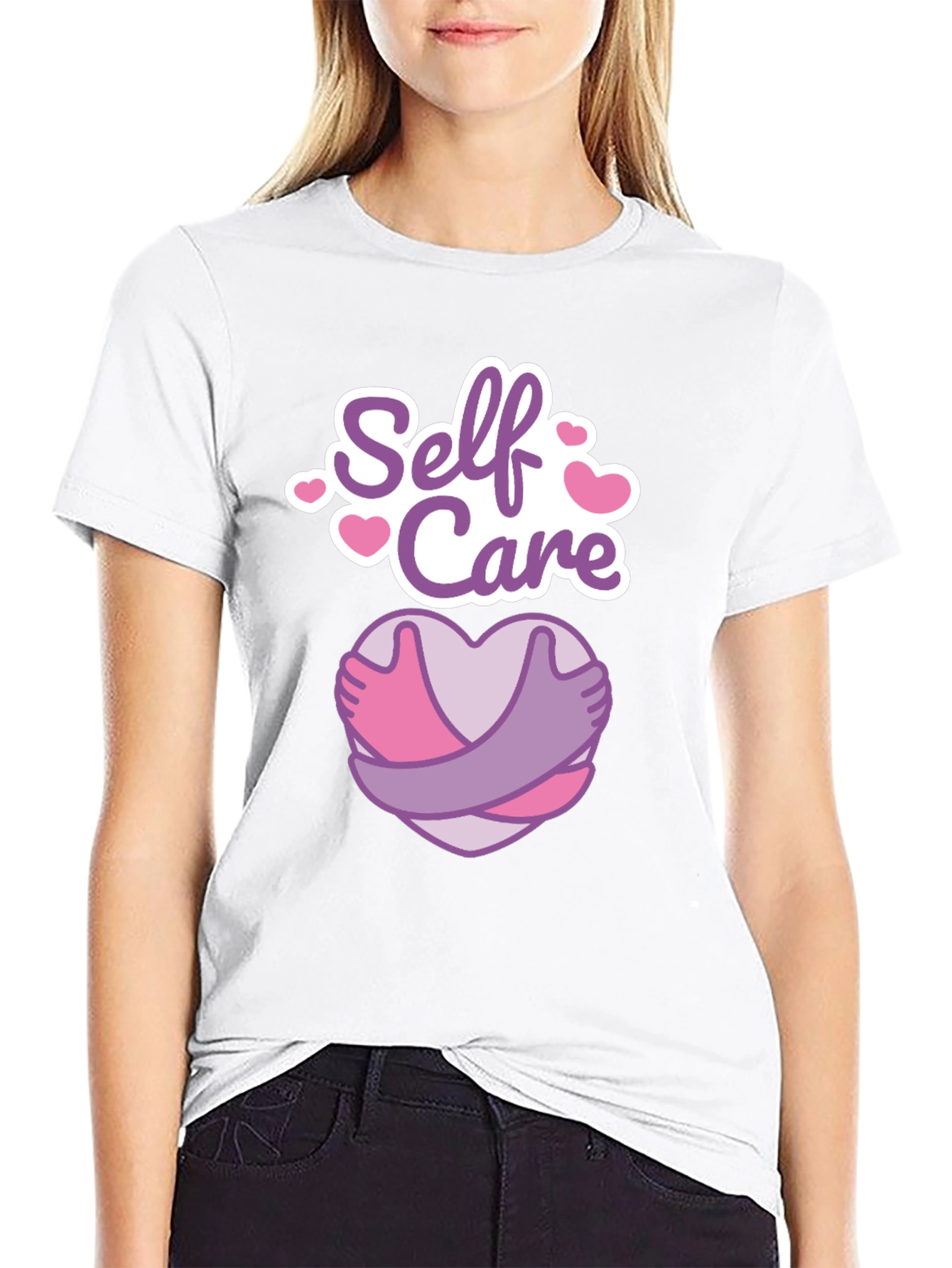 Self Care Heart Hug Graphic Tee