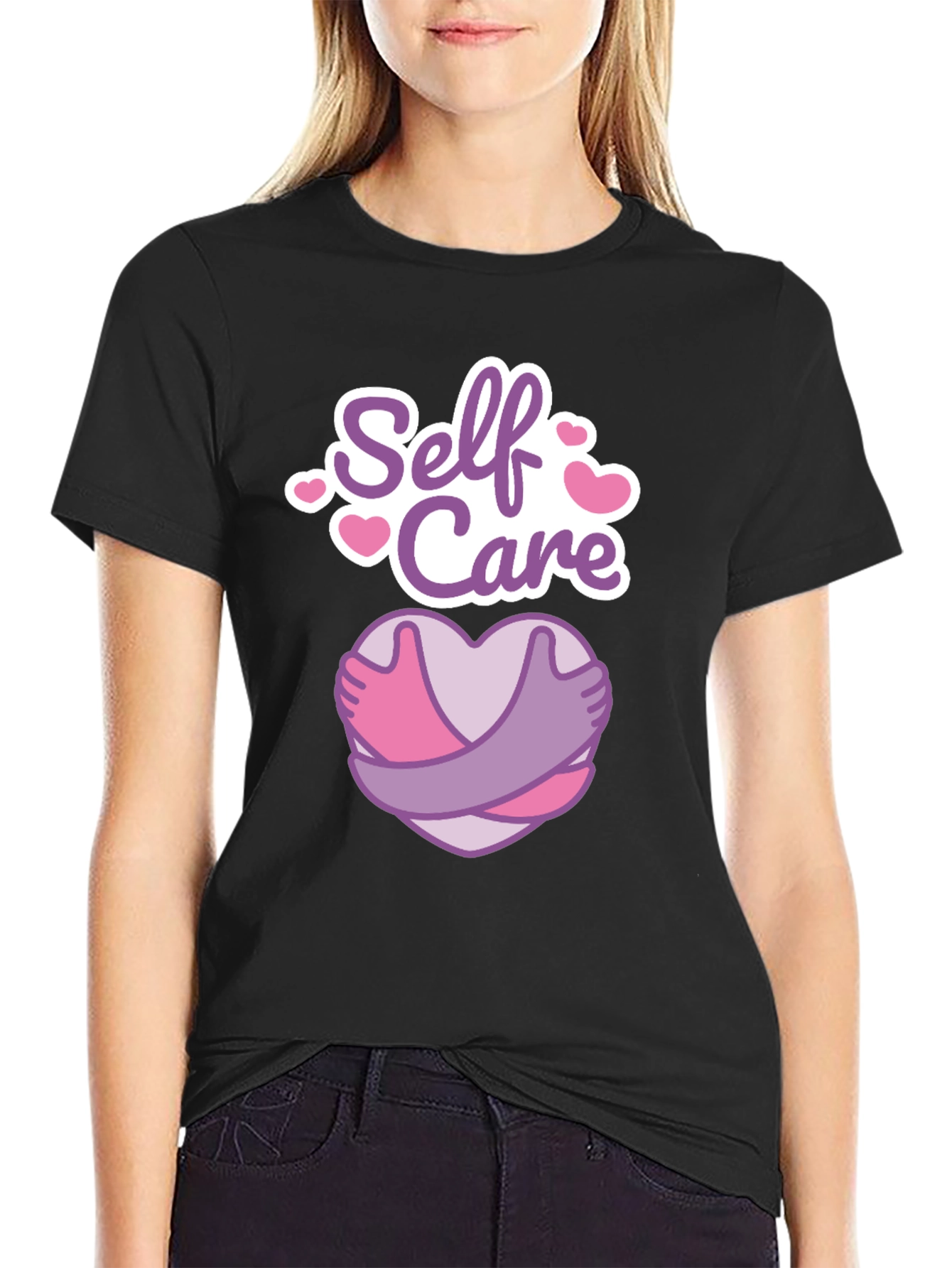 Self Care Heart Hug Graphic Tee
