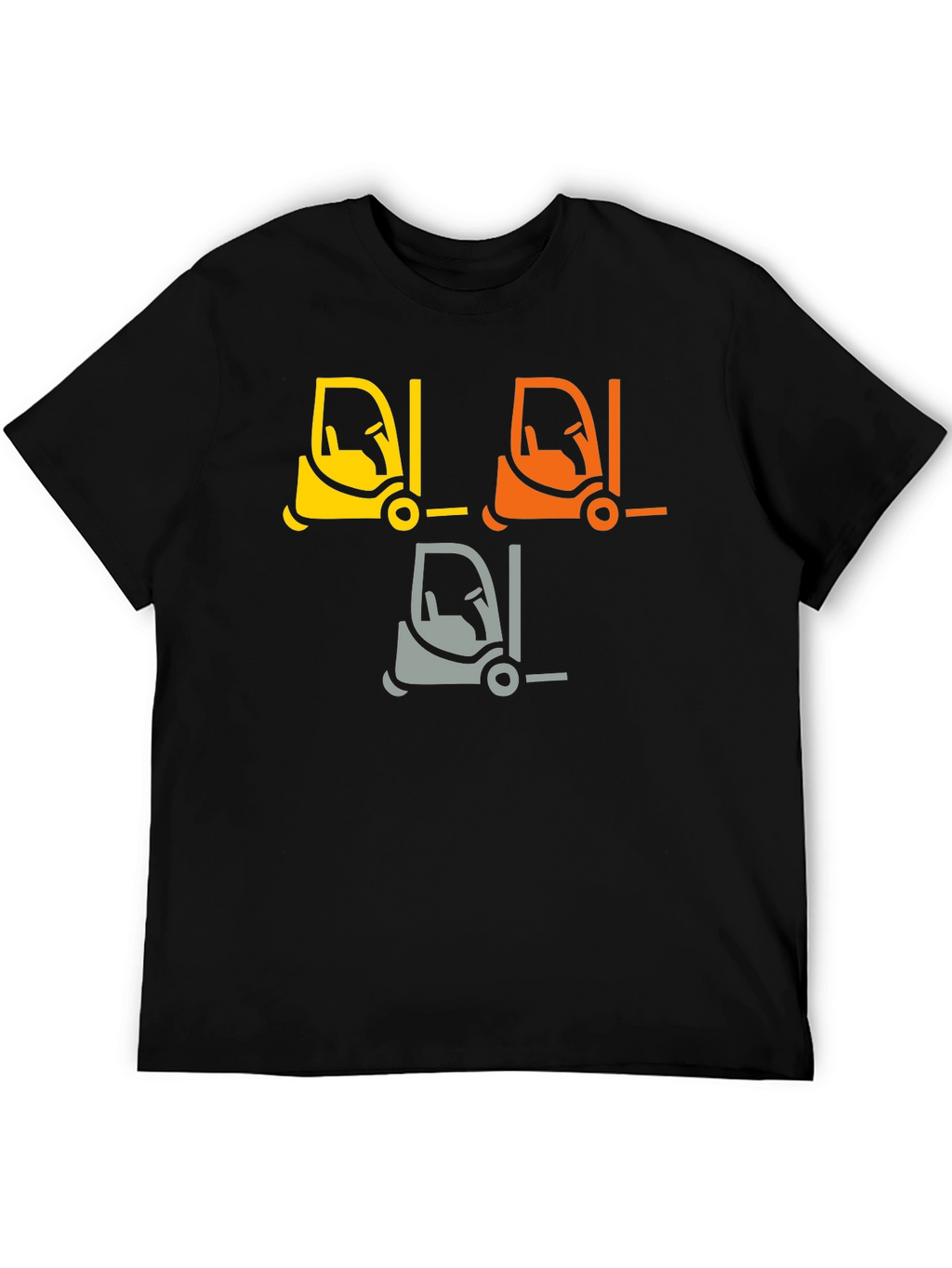 Forklift Graphic Tee - Black Cotton T-Shirt