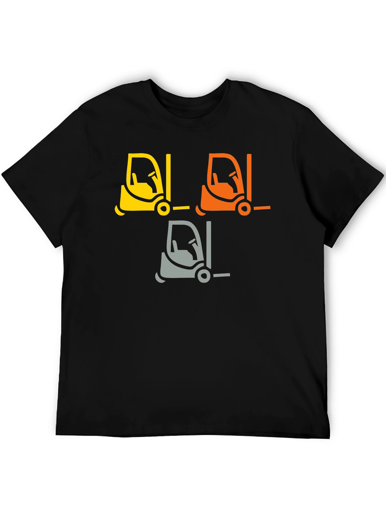 Forklift Graphic Tee - Black Cotton T-Shirt