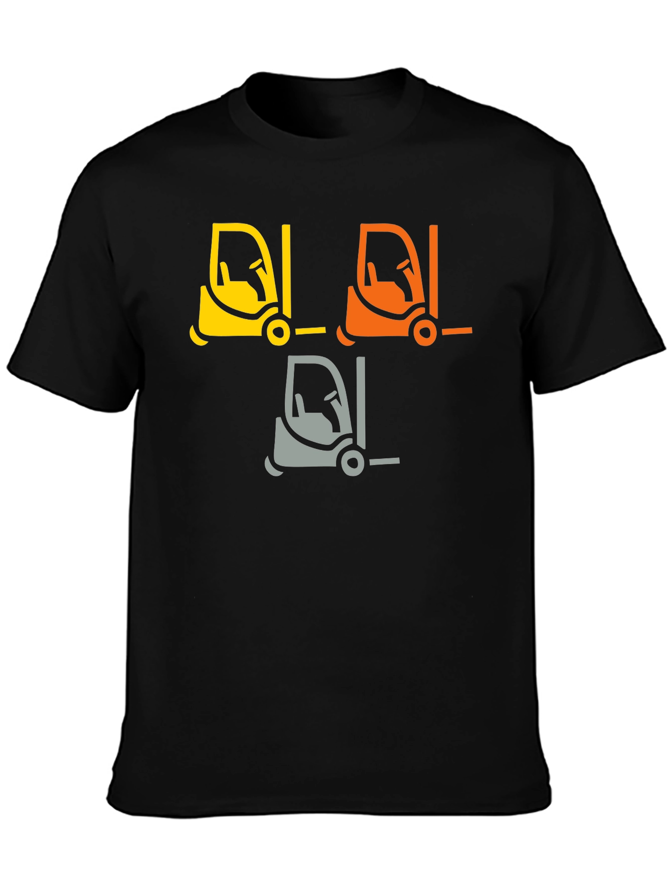 Forklift Graphic Tee - Black Cotton T-Shirt