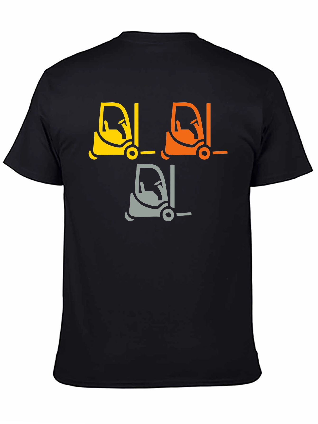 Forklift Graphic Tee - Black Cotton T-Shirt