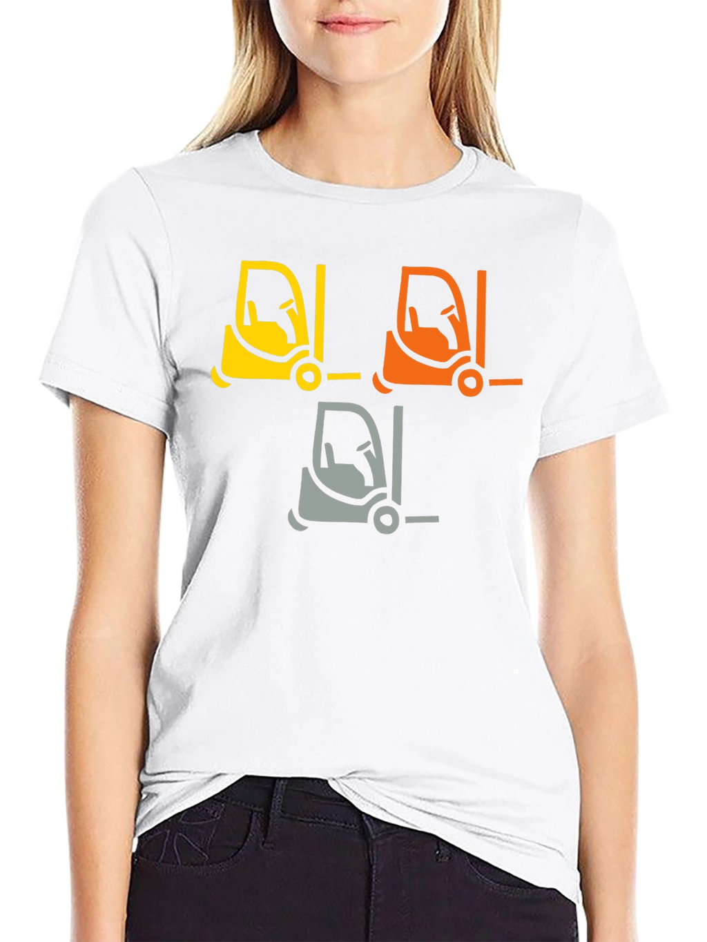 Forklift Graphic Tee - Black Cotton T-Shirt