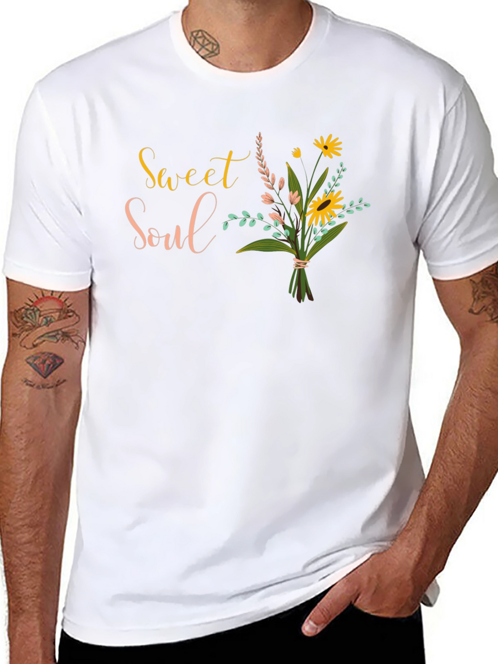 Sweet Soul Floral Graphic Black T-Shirt