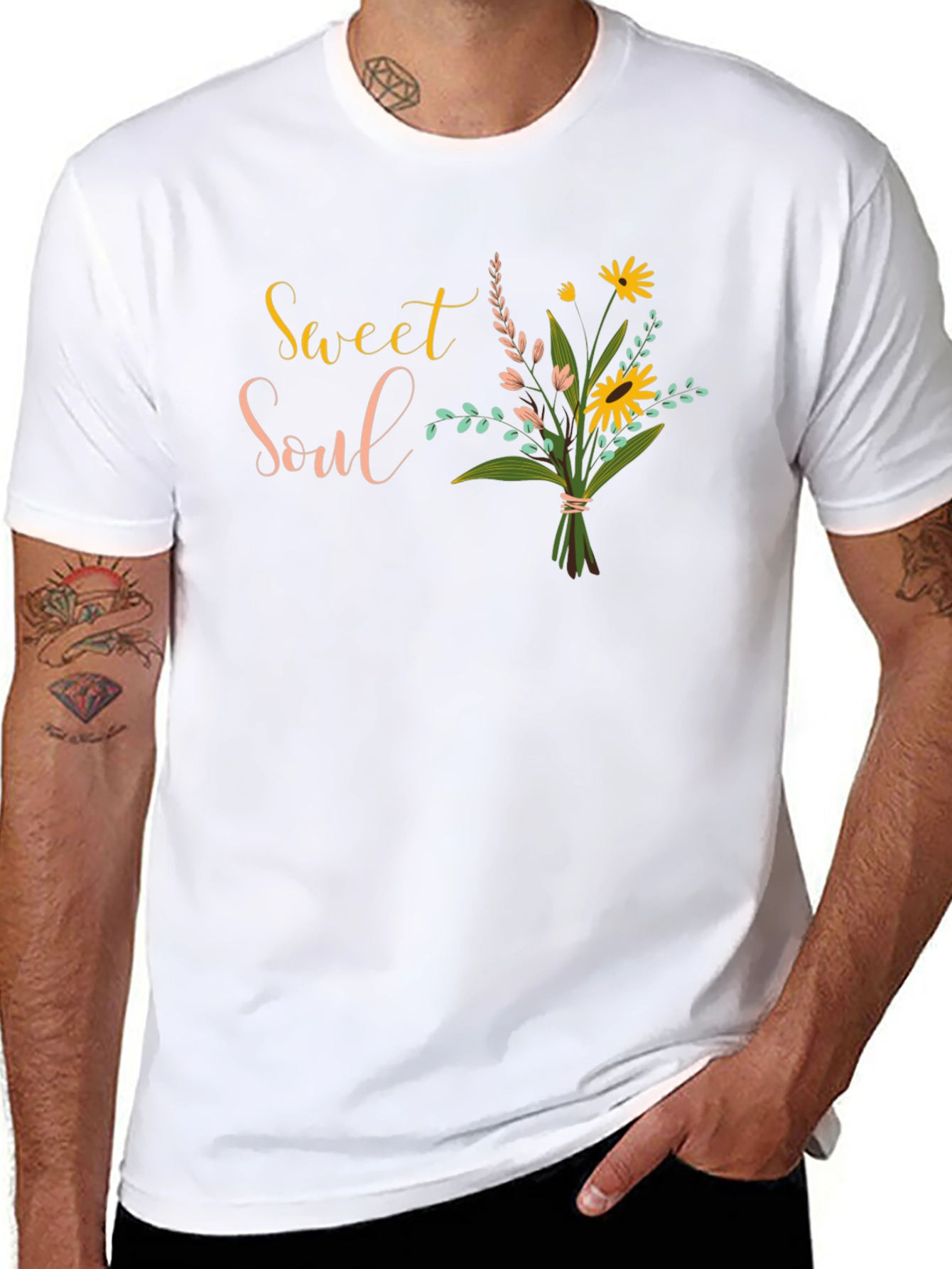 Sweet Soul Floral Graphic Black T-Shirt