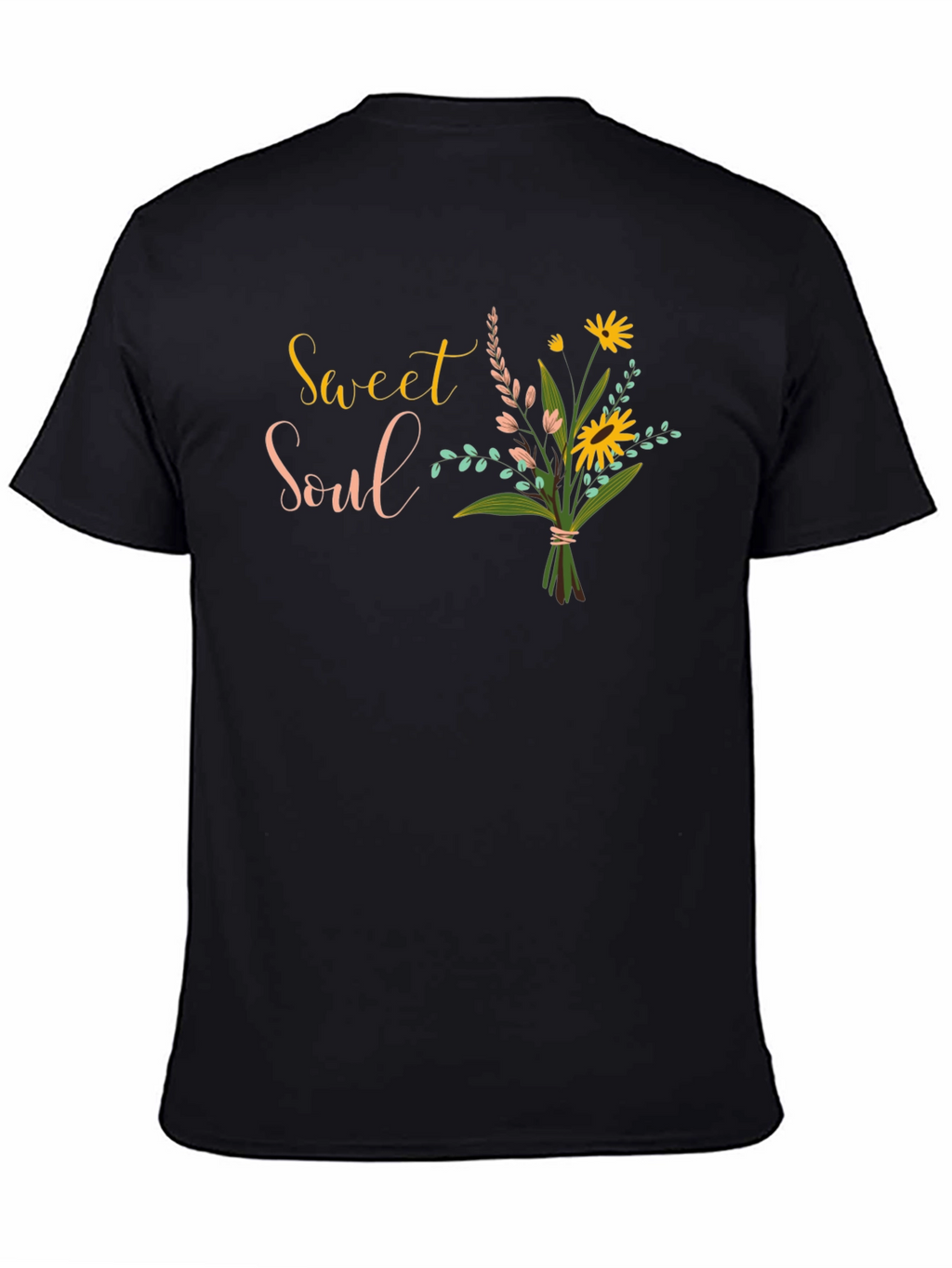 Sweet Soul Floral Graphic Black T-Shirt
