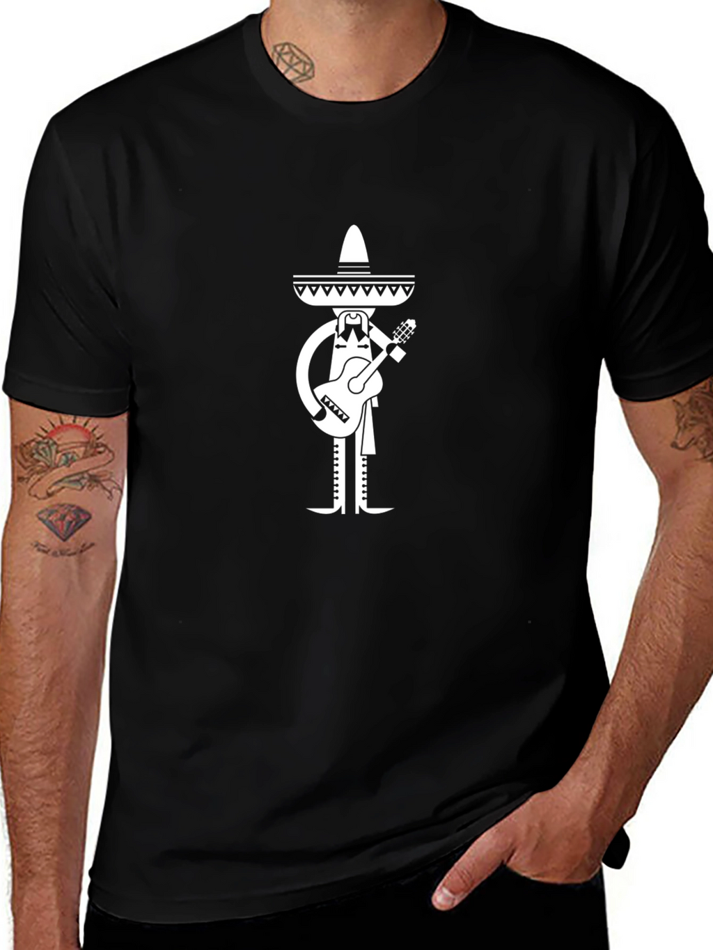 Mariachi Guitar Player Graphic Tee