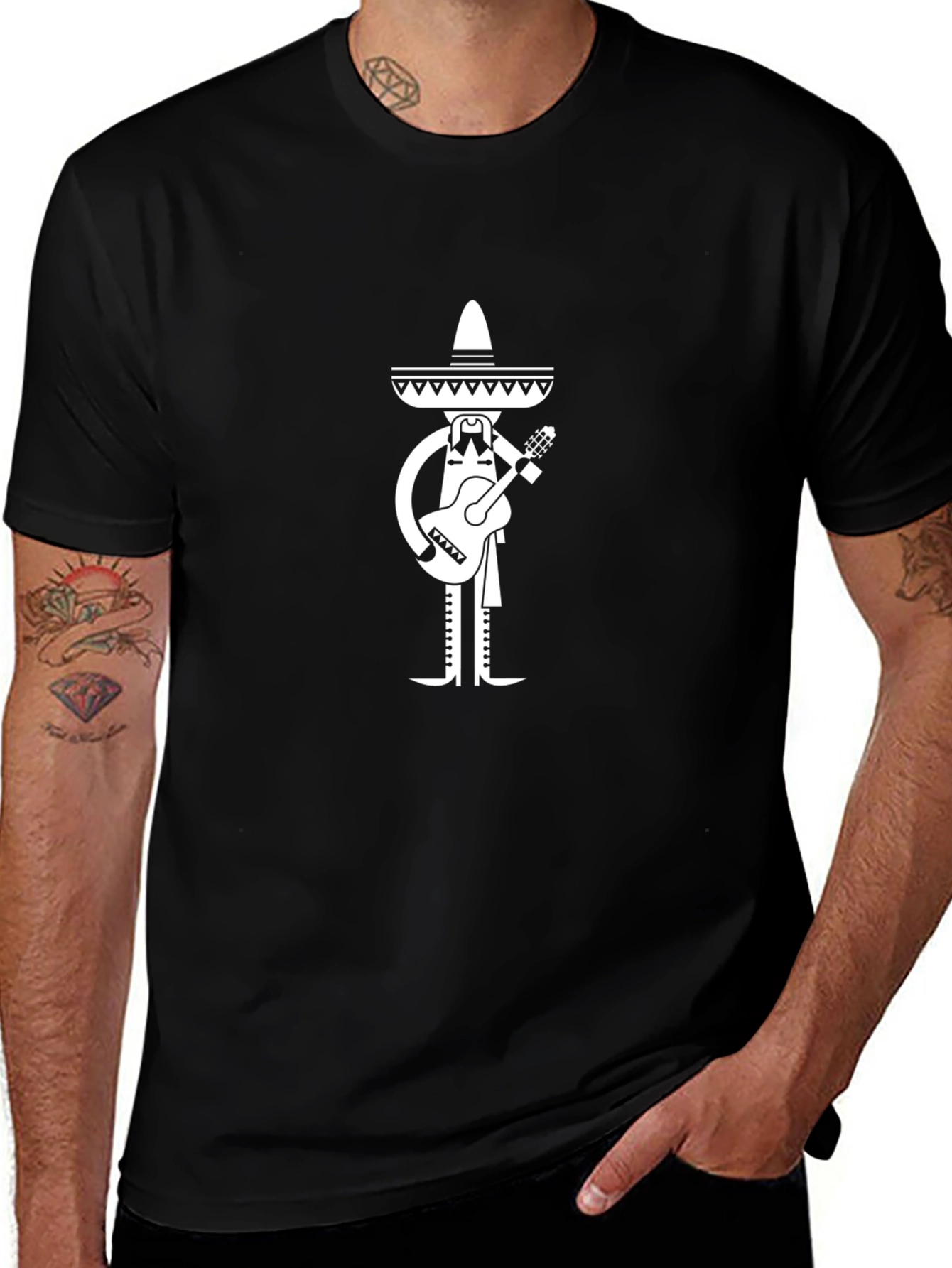 Mariachi Guitar Player Graphic Tee