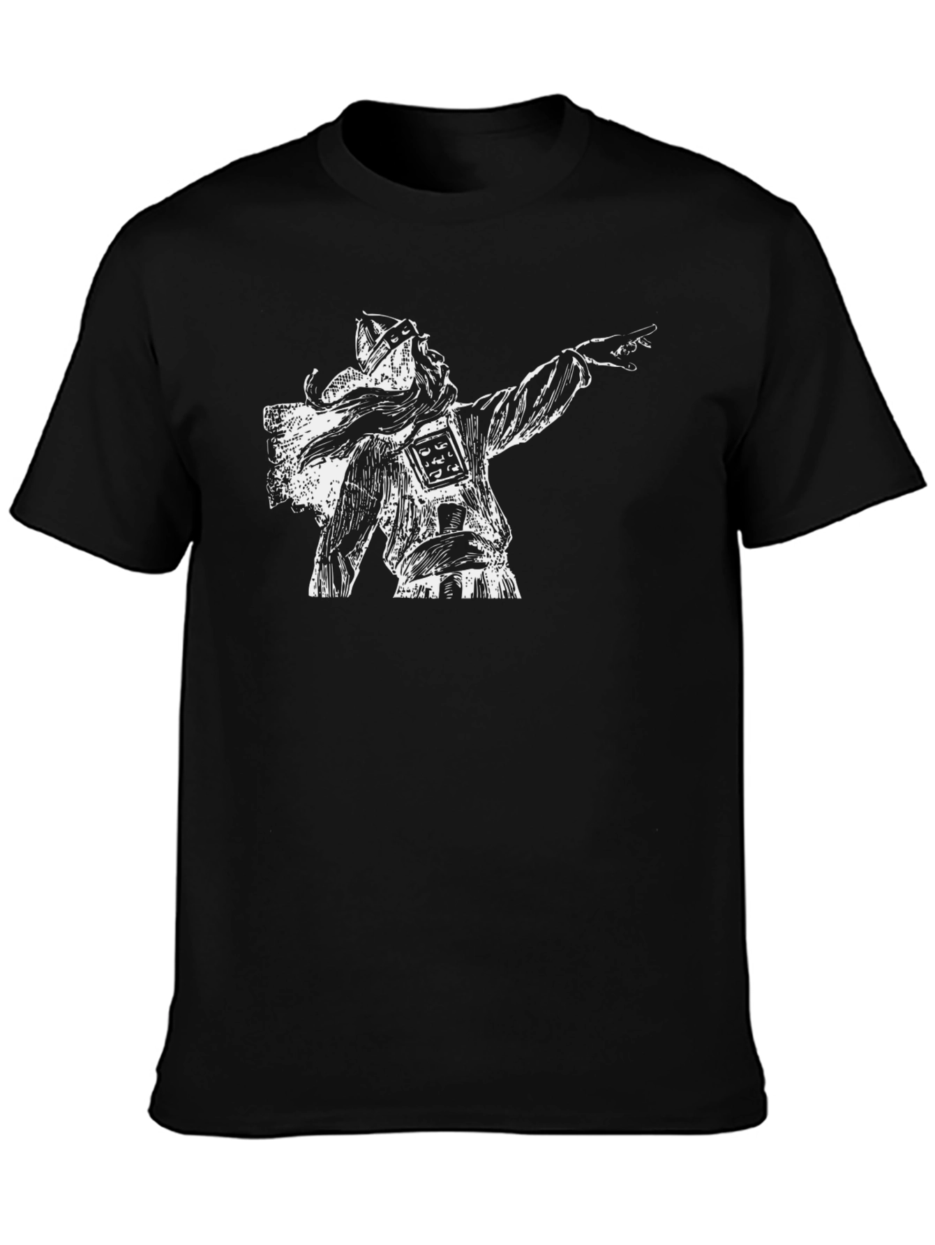 Viking Warrior Graphic Tee - Black Cotton T-Shirt