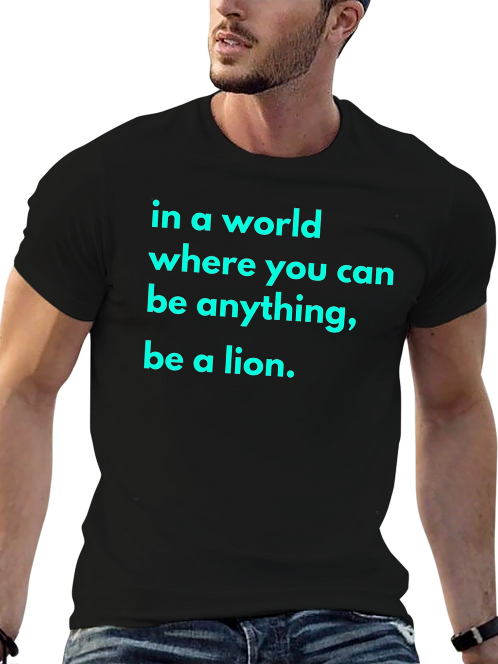 Be A Lion Black T-Shirt