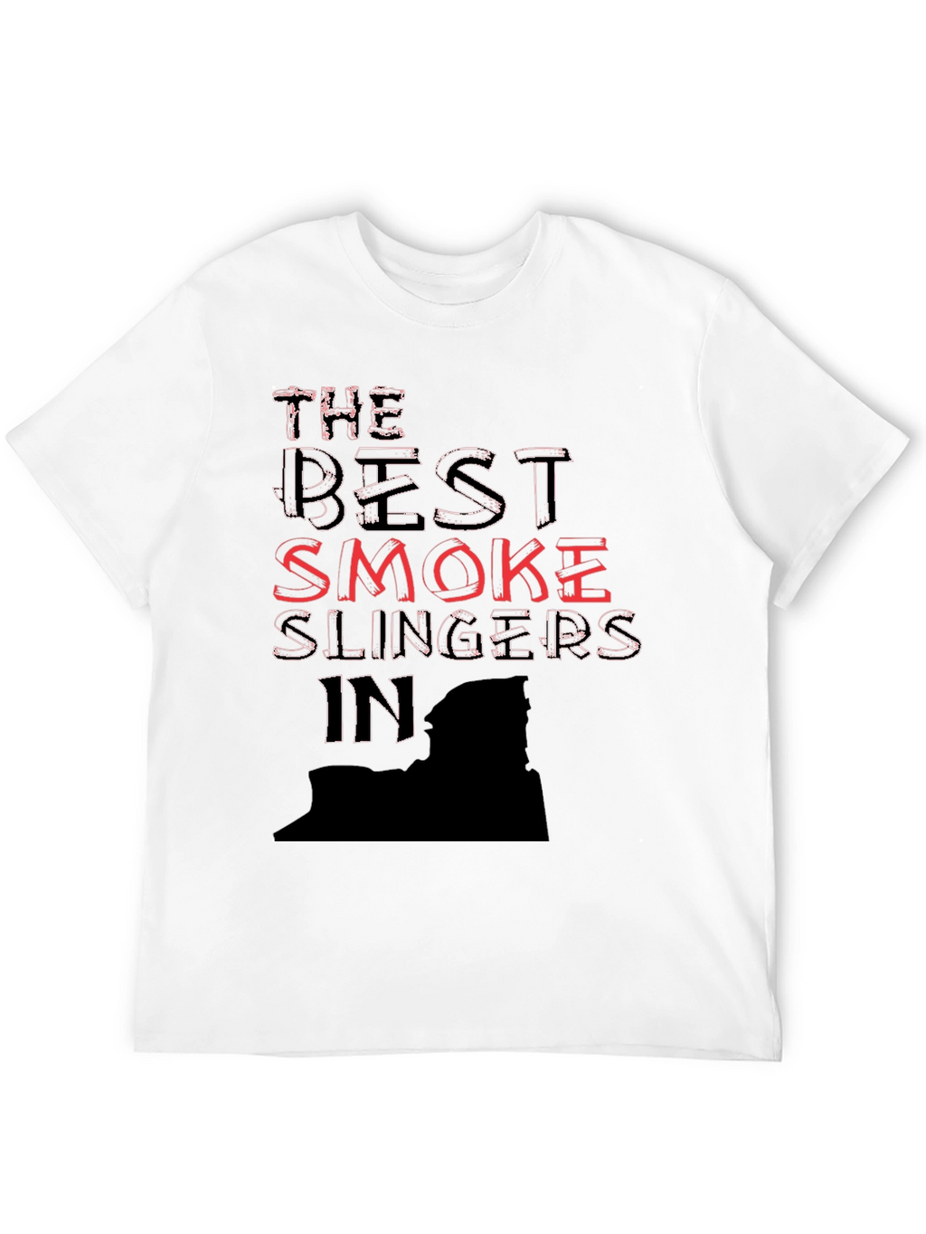 Best Smoke Slingers Black Graphic T-Shirt