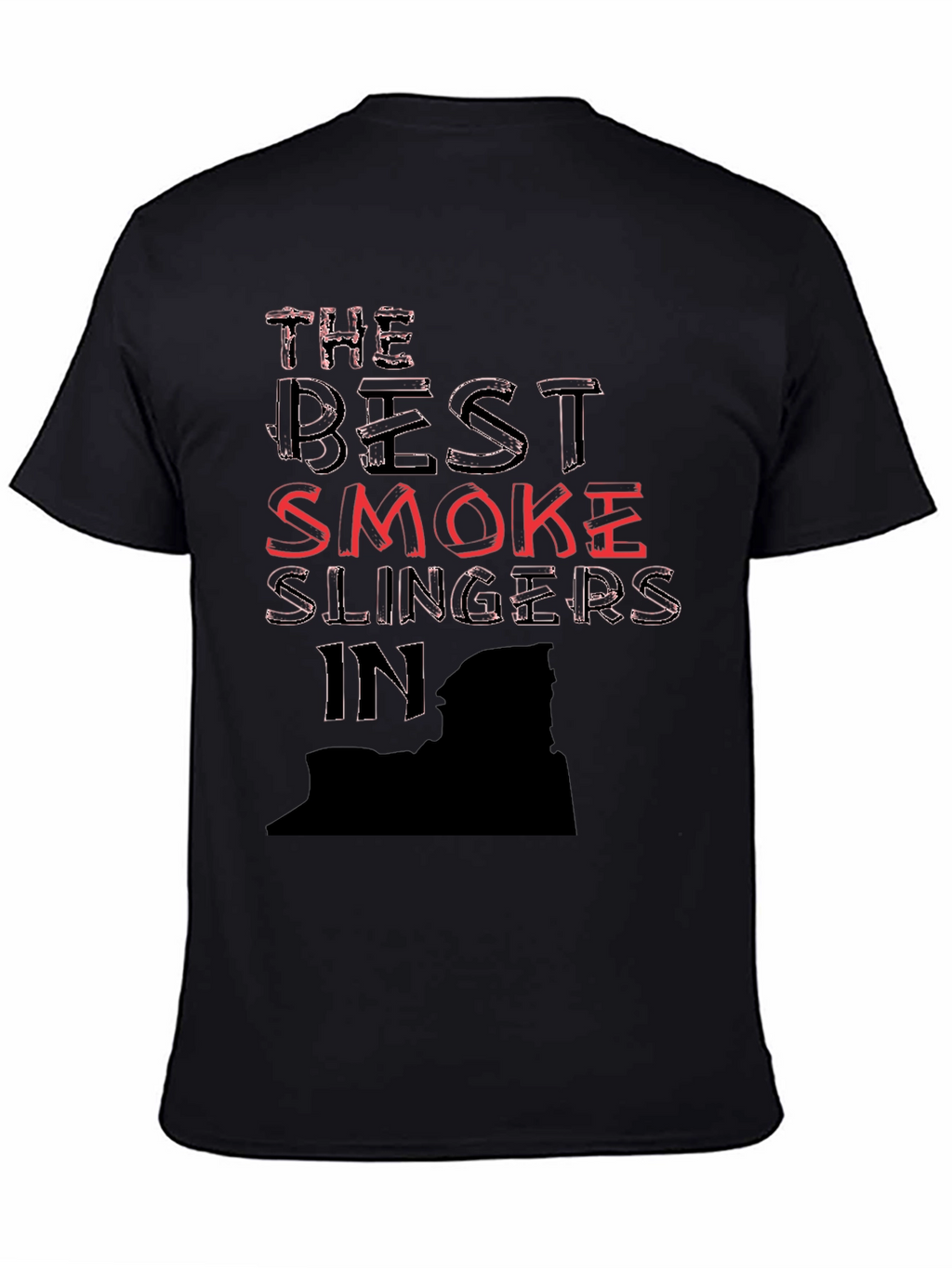 Best Smoke Slingers Black Graphic T-Shirt