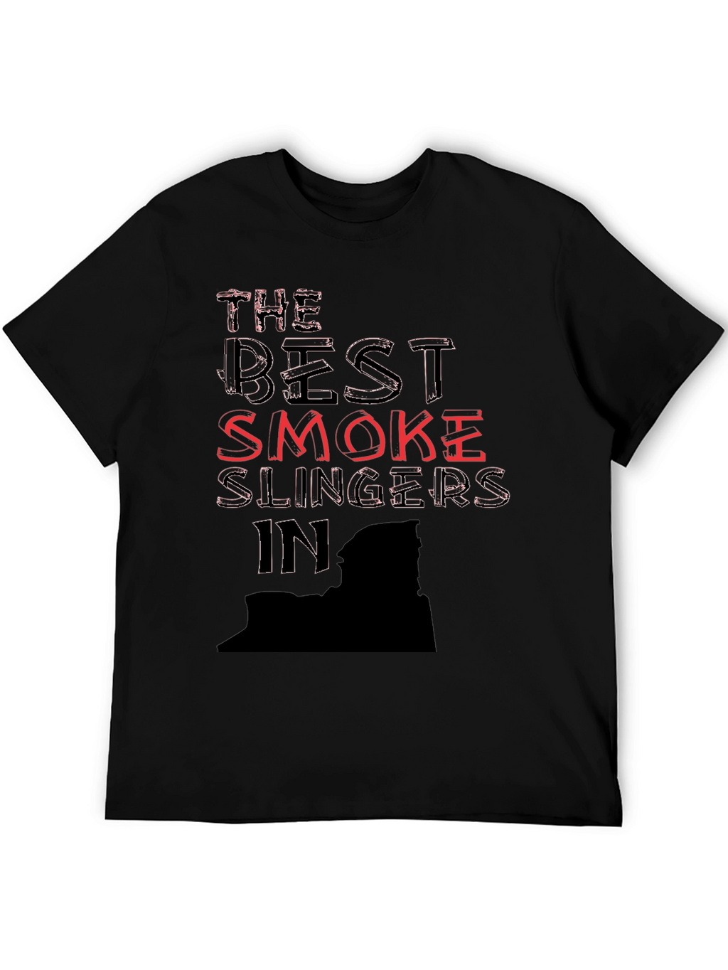 Best Smoke Slingers Black Graphic T-Shirt