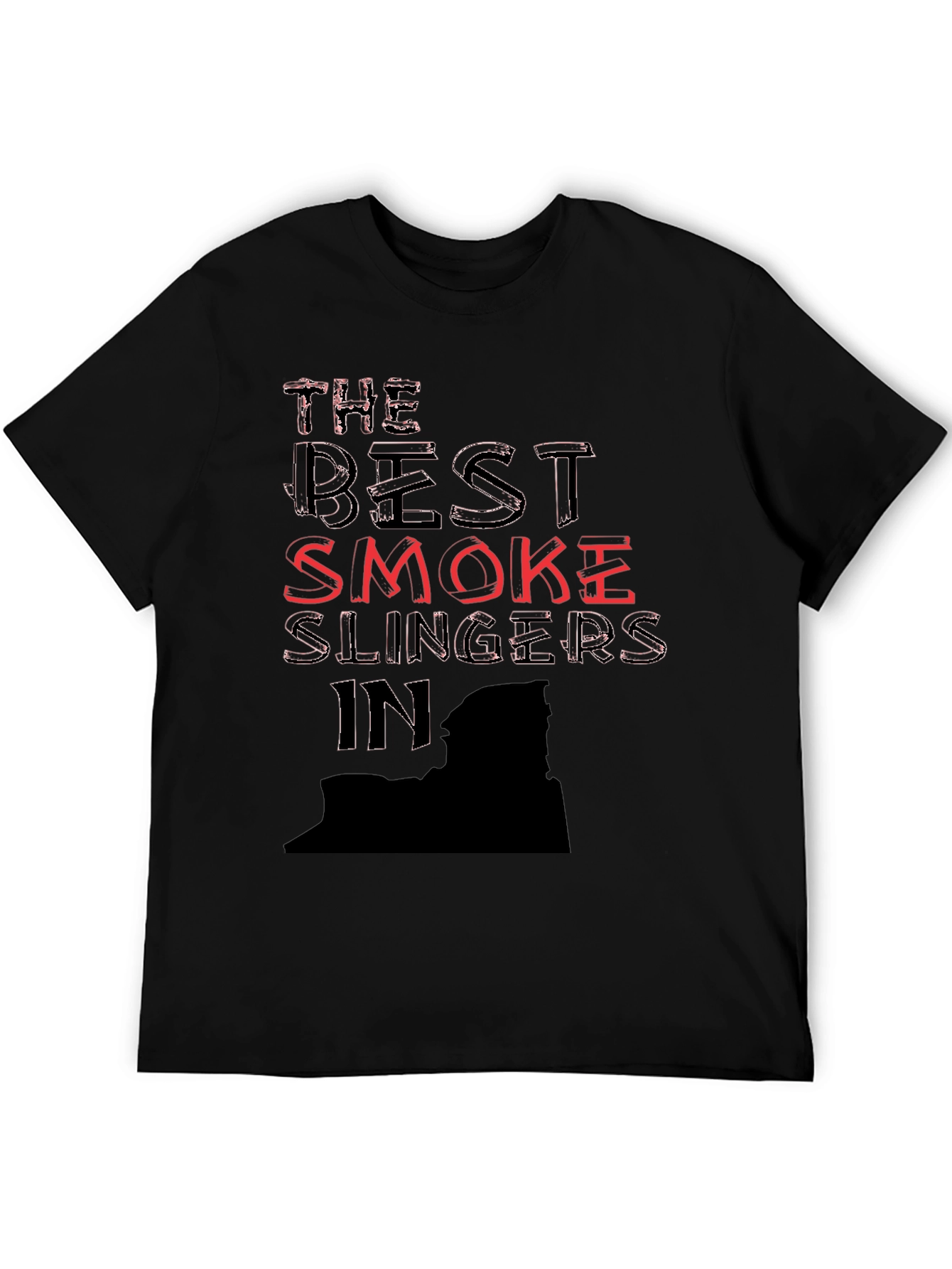 Best Smoke Slingers Black Graphic T-Shirt
