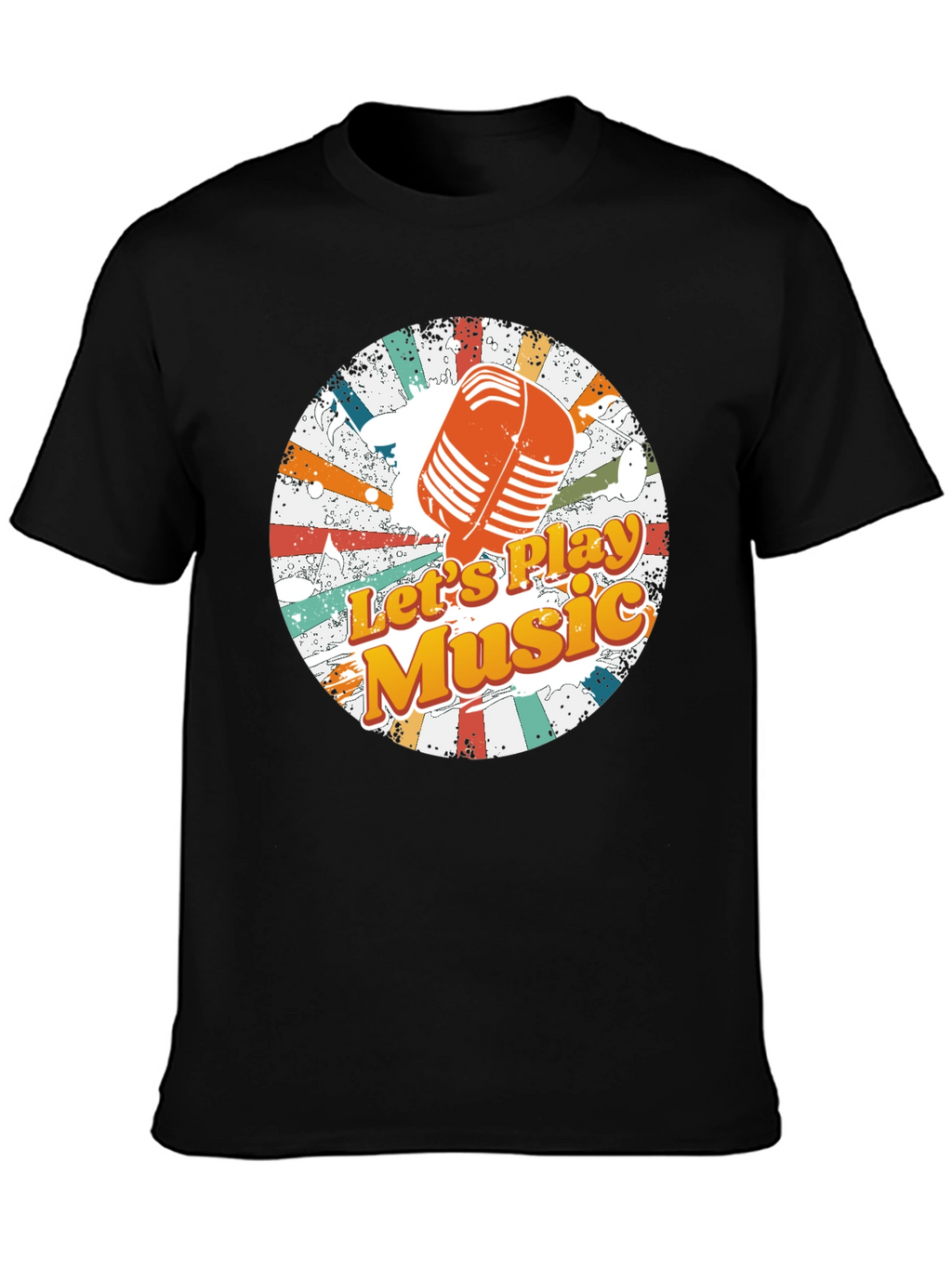 Retro Music T-Shirt: Lets Play Music Tee
