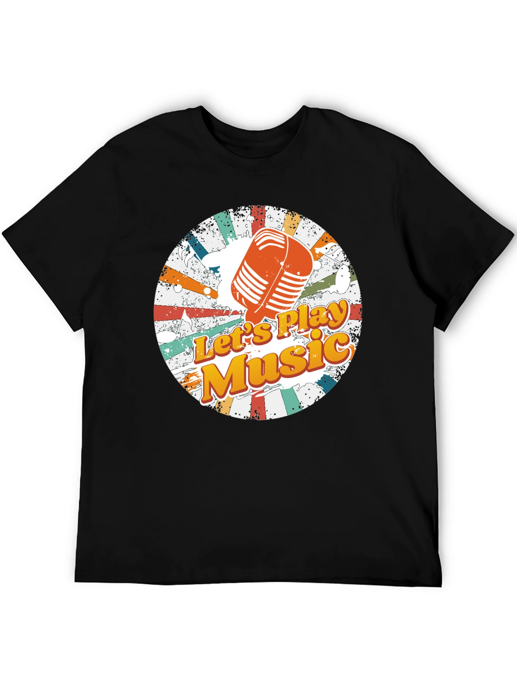 Retro Music T-Shirt: Lets Play Music Tee