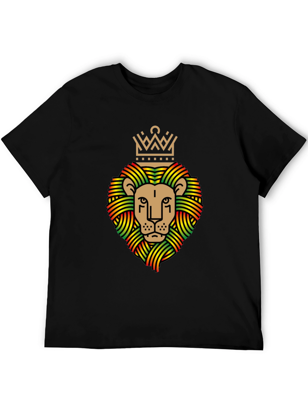 Rasta Lion Crown Graphic T-Shirt