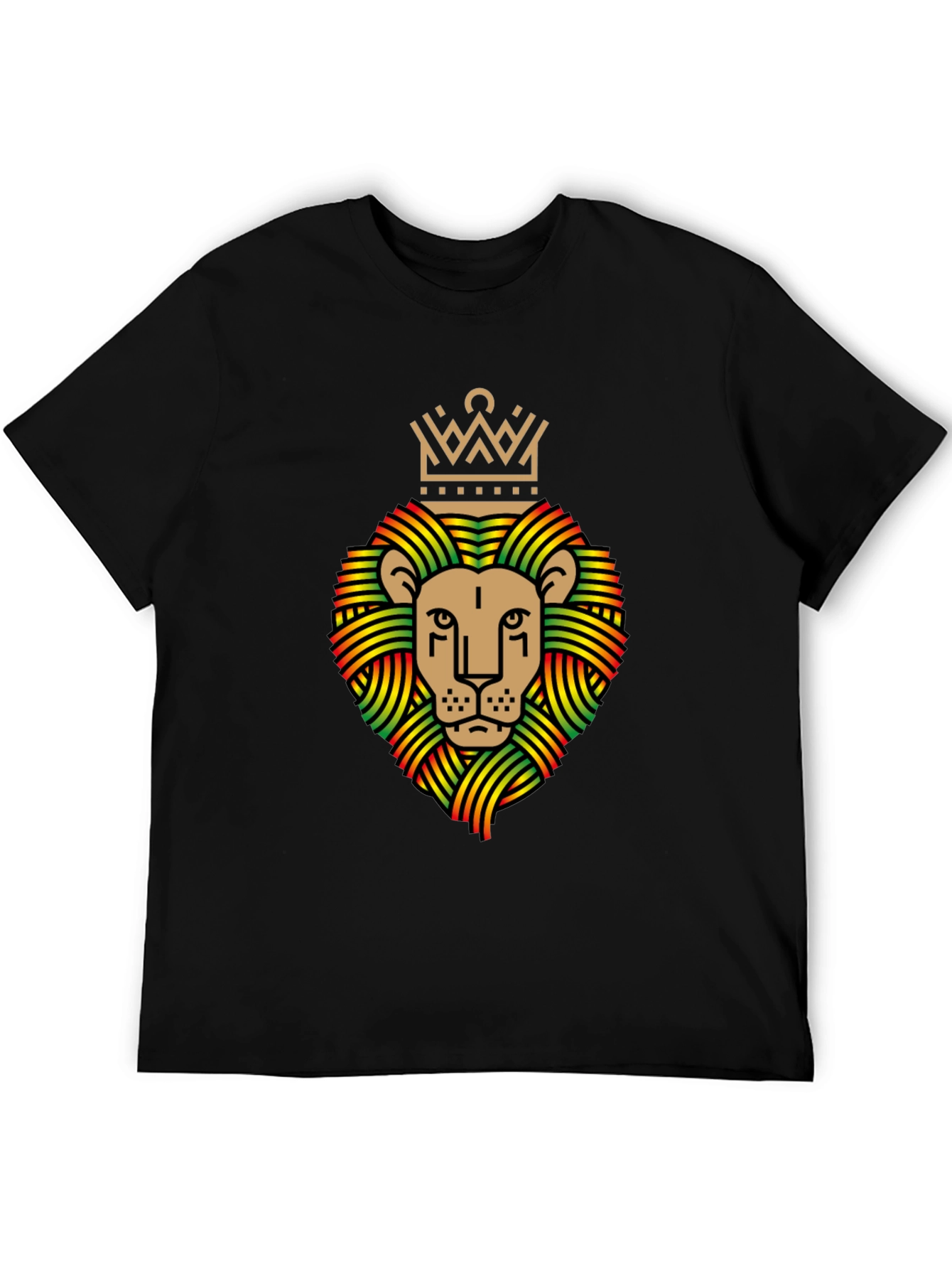 Rasta Lion Crown Graphic T-Shirt