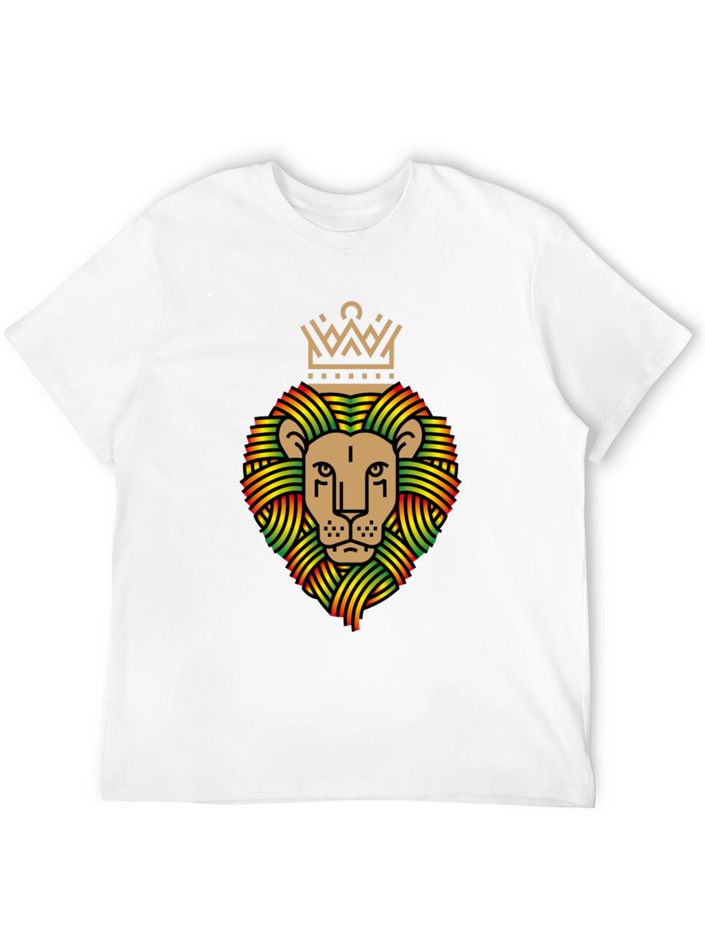 Rasta Lion Crown Graphic T-Shirt