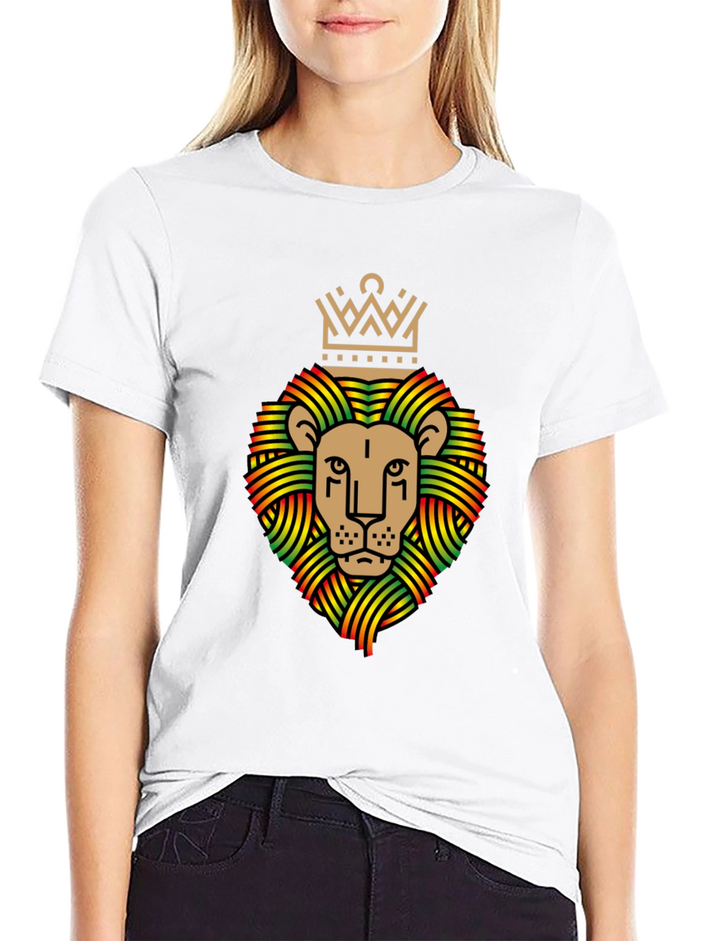 Rasta Lion Crown Graphic T-Shirt