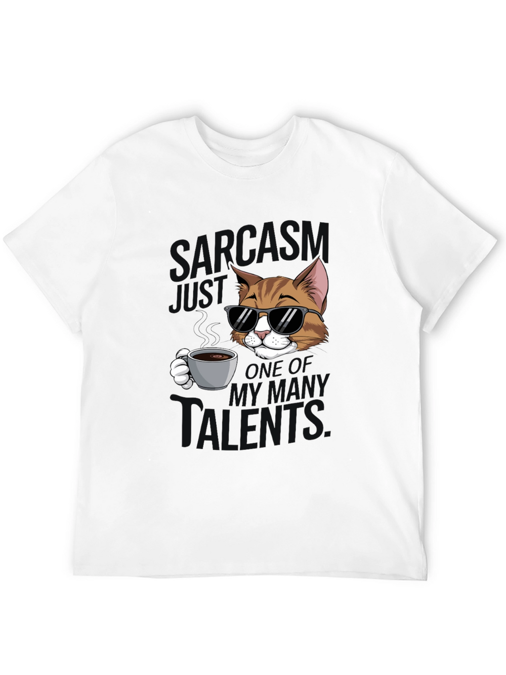 Sarcasm Cat Graphic T-Shirt