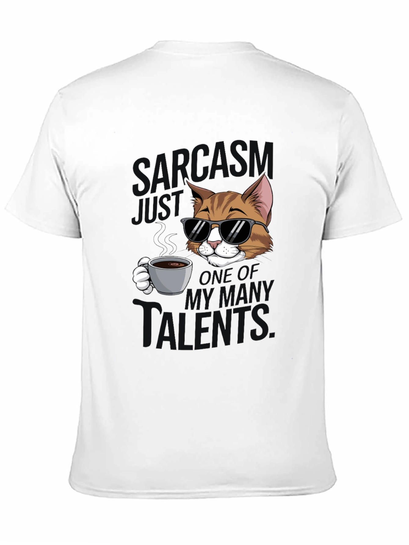 Sarcasm Cat Graphic T-Shirt