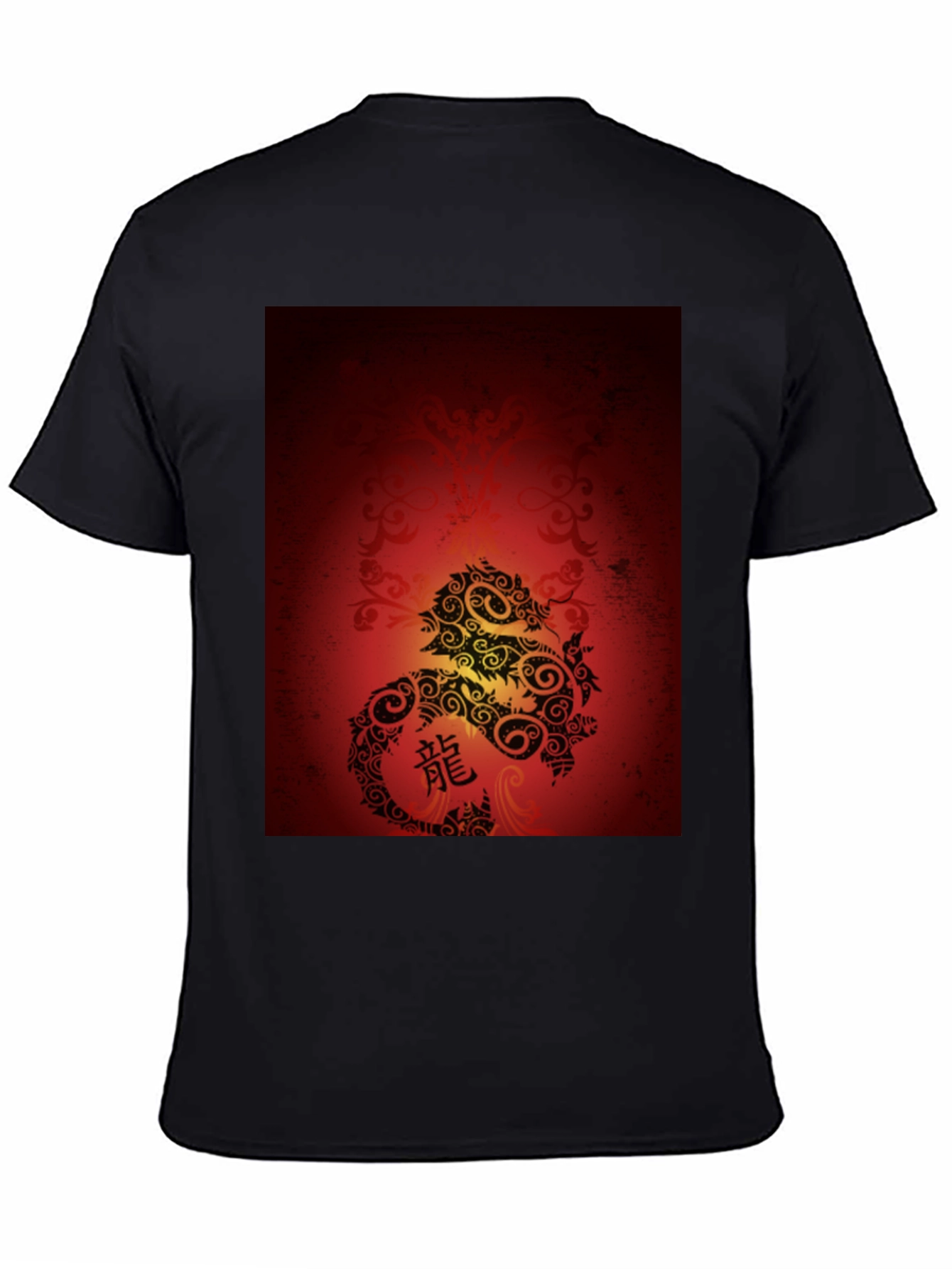Dragon Graphic Tee - Black Cotton Blend