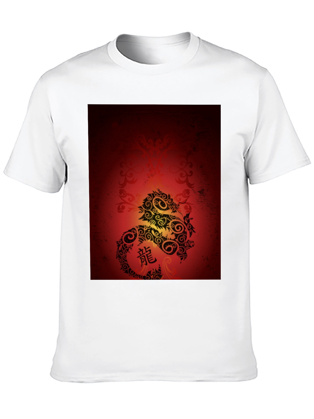 Dragon Graphic Tee - Black Cotton Blend