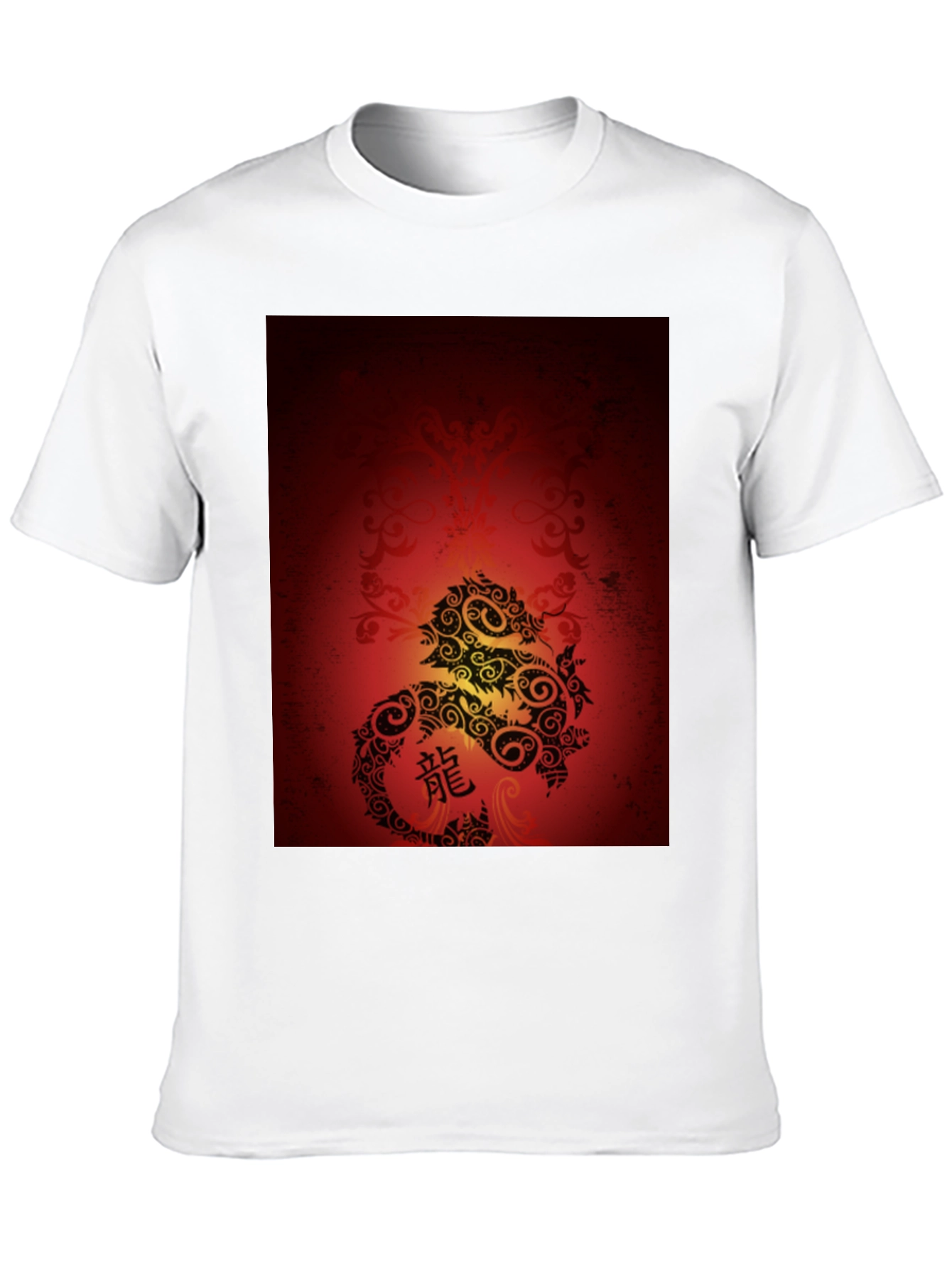 Dragon Graphic Tee - Black Cotton Blend