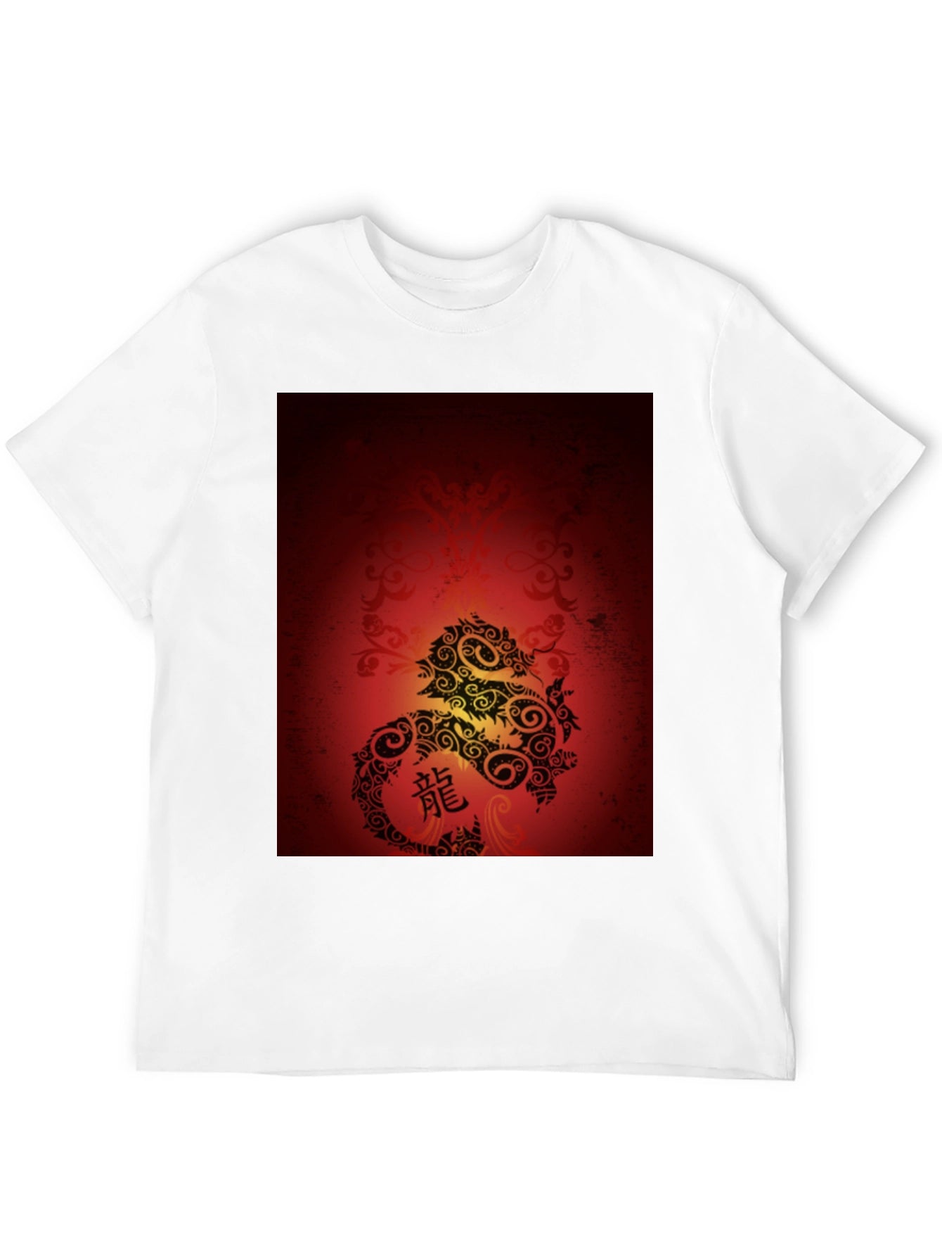 Dragon Graphic Tee - Black Cotton Blend