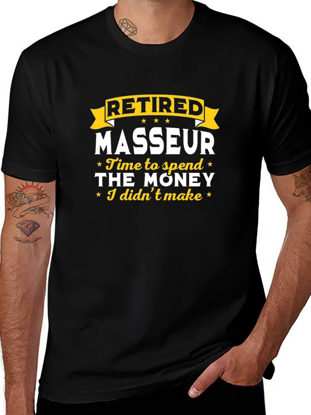 Retired Masseur T-Shirt - Time to Spend the Money!